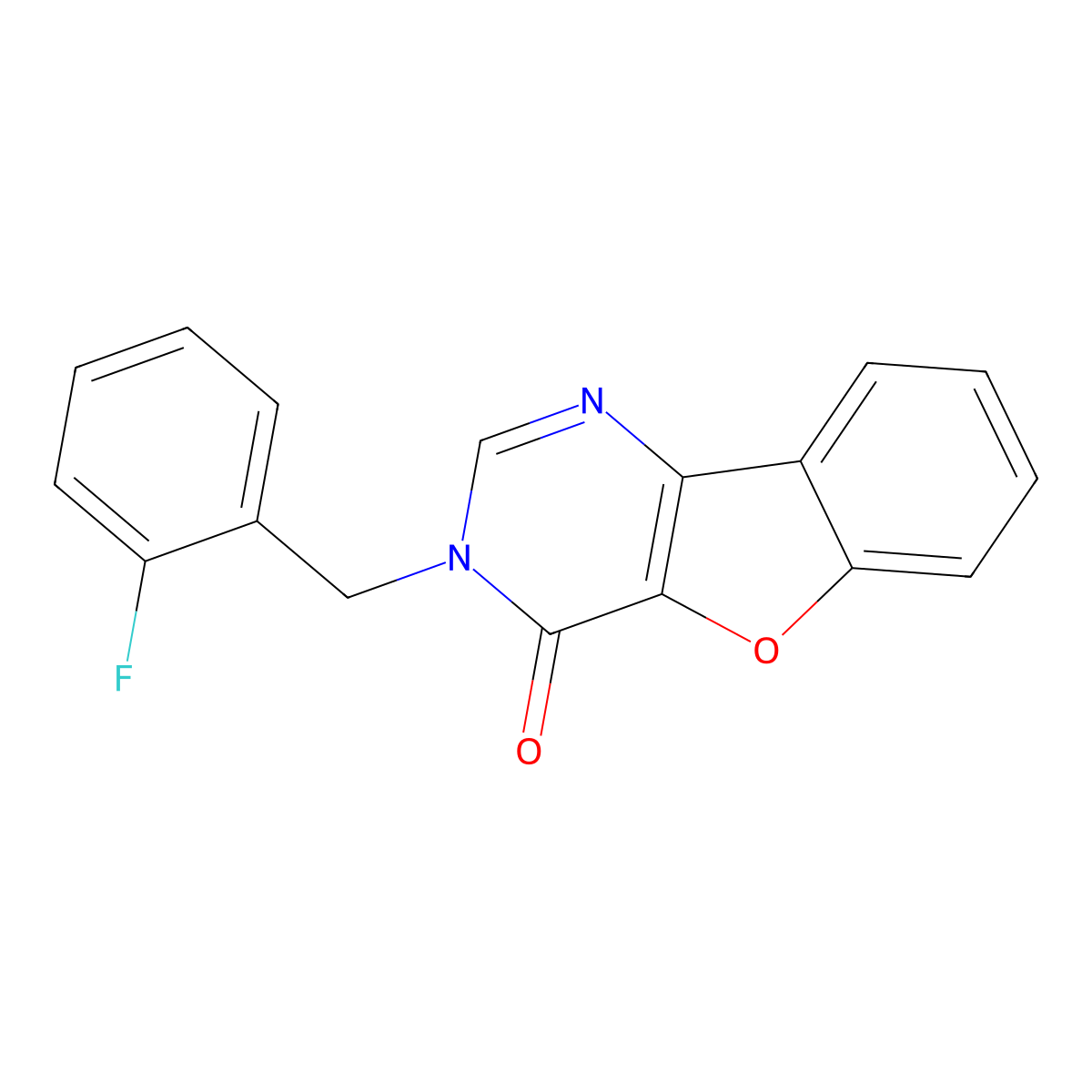 3-(2-fluorobenzyl)benzofuro[3,2-d]pyrimidin-4(3H)-one molecular structure, CAS 848911-16-0