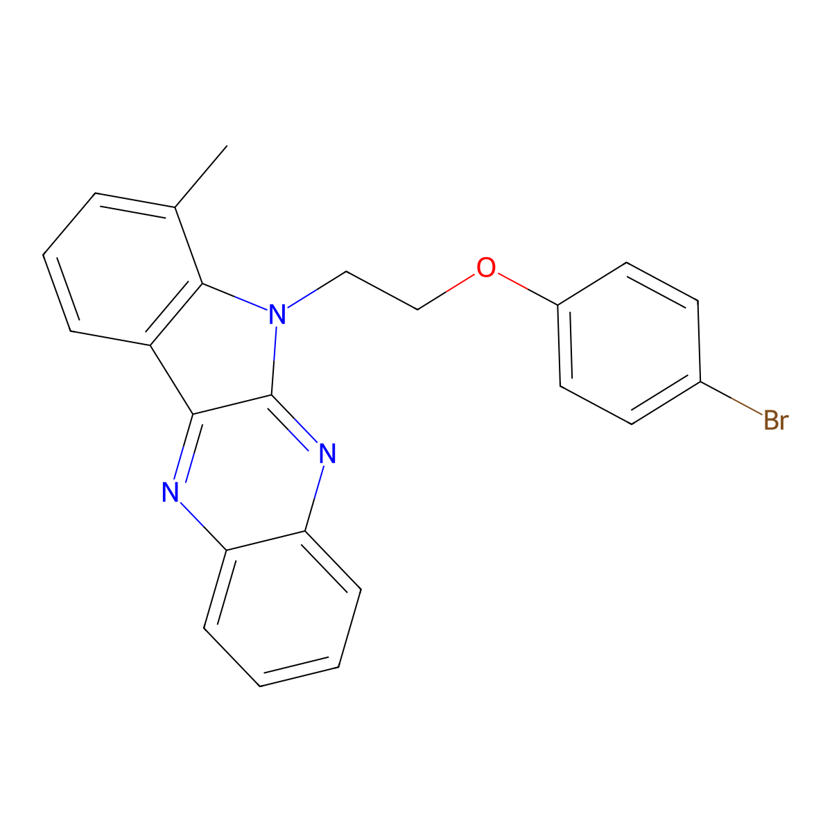 1-Bromo-4-[2-(4-methylindolo[2,3-b]quinoxalin-5-yl)ethoxy]benzene molecular structure, CAS 848917-75-9