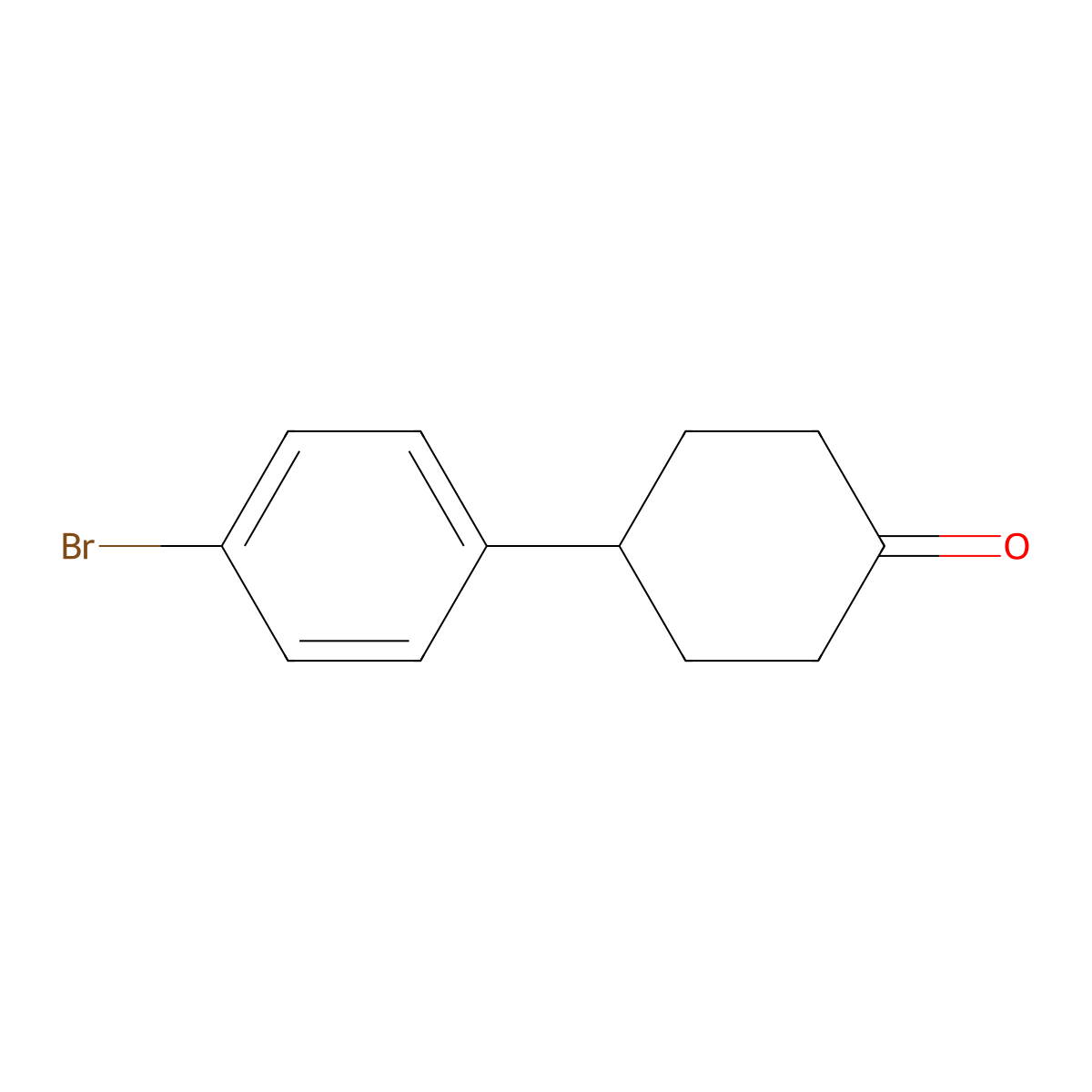 4-(4-Bromophenyl)cyclohexanone molecular structure, CAS 84892-43-3