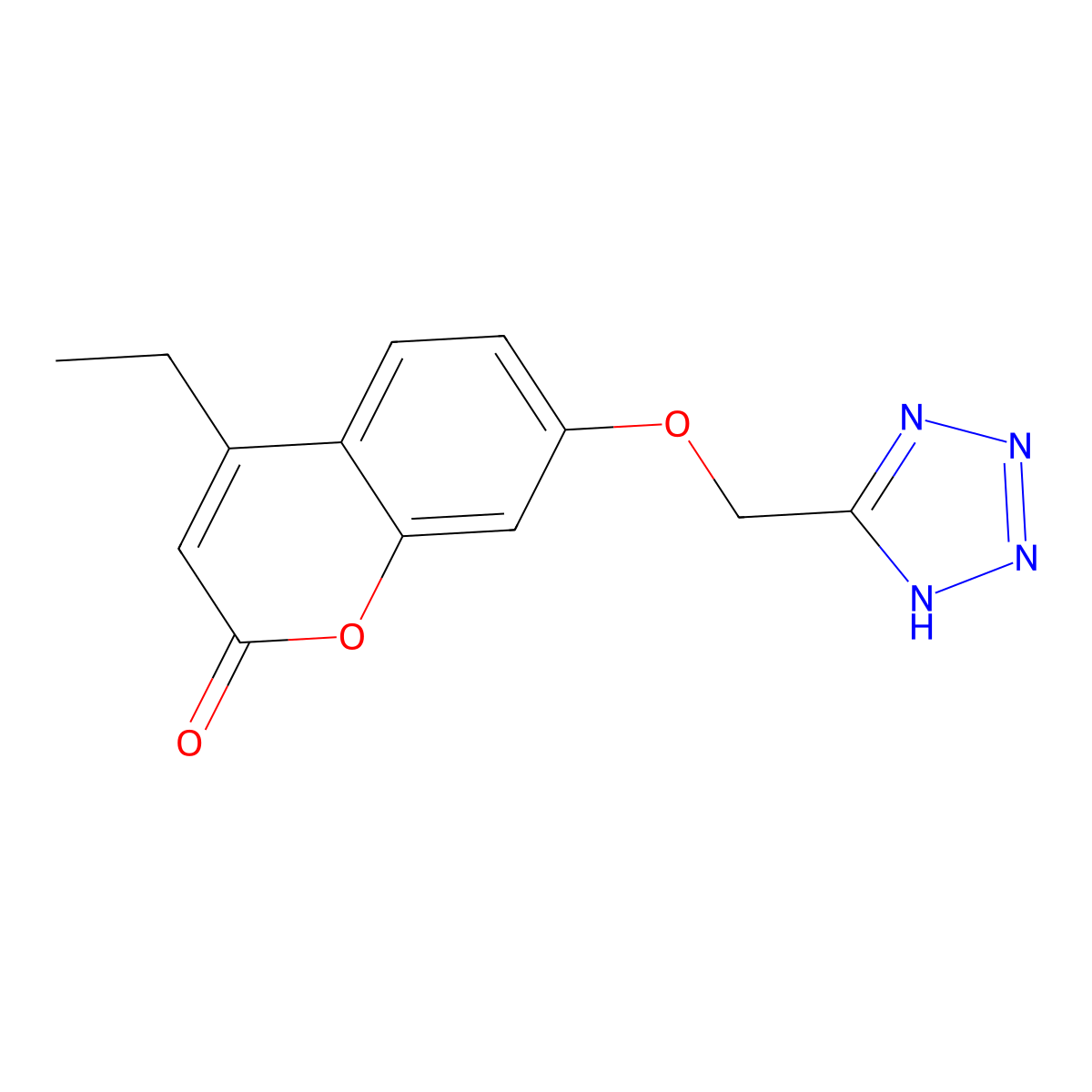 4-ethyl-7-(1H-tetrazol-5-ylmethoxy)-2H-chromen-2-one molecular structure, CAS 848928-47-2