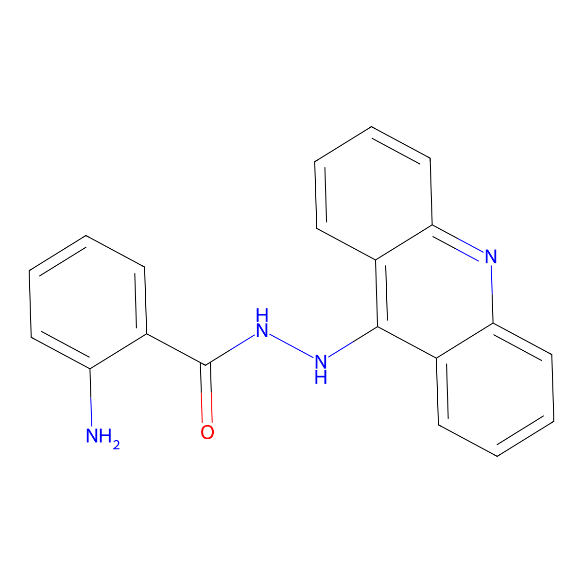 N'-acridin-9-yl-2-aminobenzohydrazide molecular structure, CAS 848931-10-2
