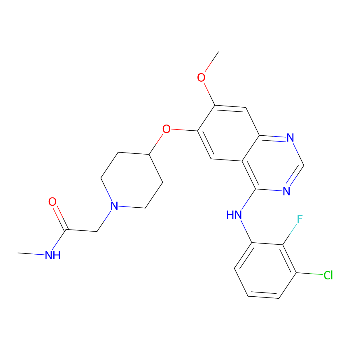 Sapitinib molecular structure, CAS 848942-61-0