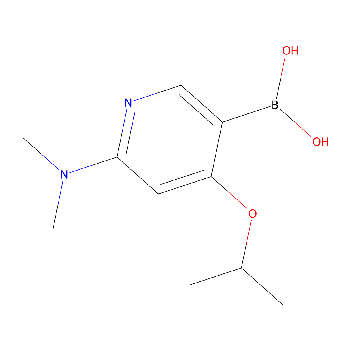 6-(Dimethylamino)-4-isopropoxypyridin-3-ylboronic acid molecular structure, CAS 848947-78-4