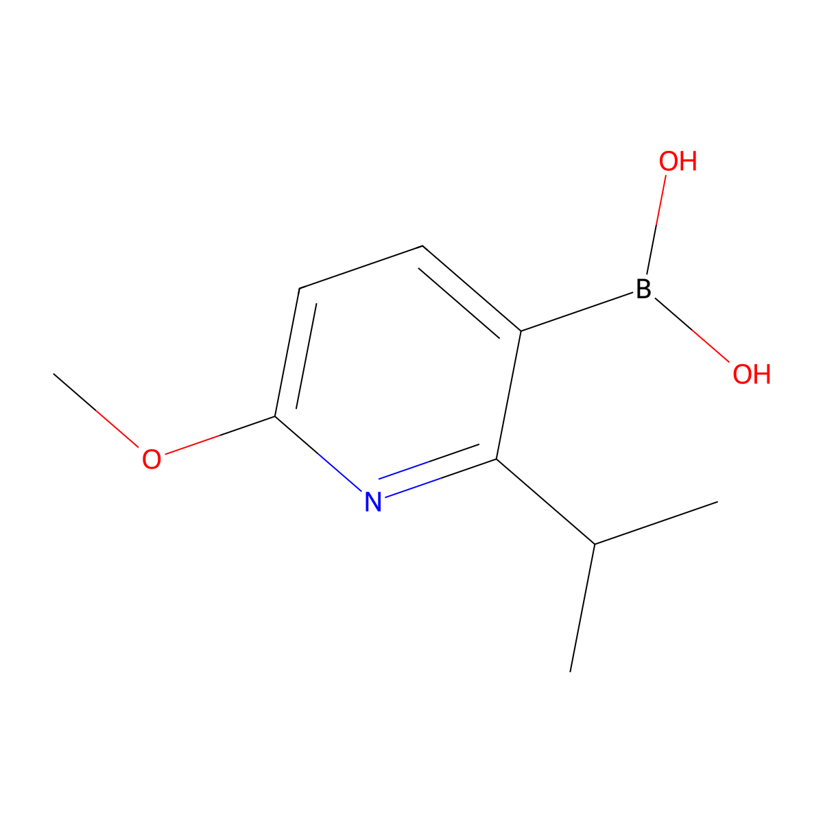 2-Isopropyl-6-methoxypyridin-3-ylboronic acid molecular structure, CAS 848947-84-2