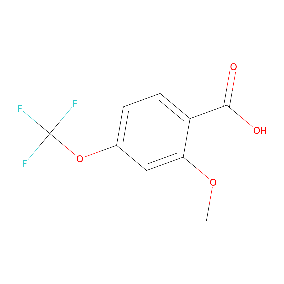 2-Methoxy-4-(trifluoromethoxy)benzoic acid molecular structure, CAS 848947-91-1