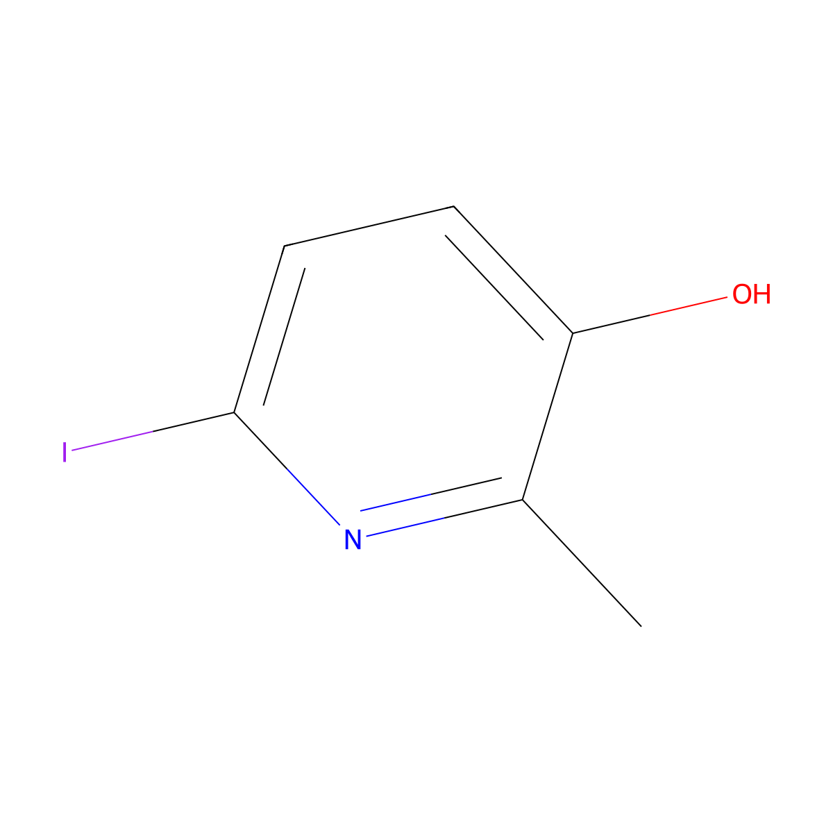 2-Methyl-3-hydroxy-6-iodopyridine molecular structure, CAS 848952-39-6