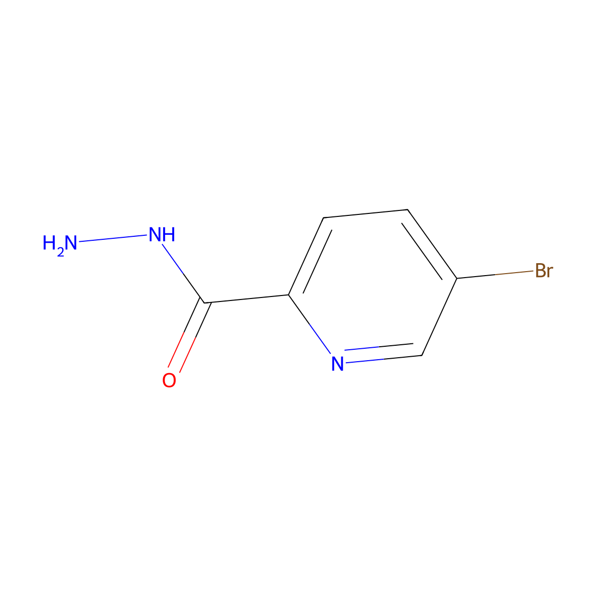 5-Bromopyridine-2-carbohydrazide molecular structure, CAS 848952-82-9