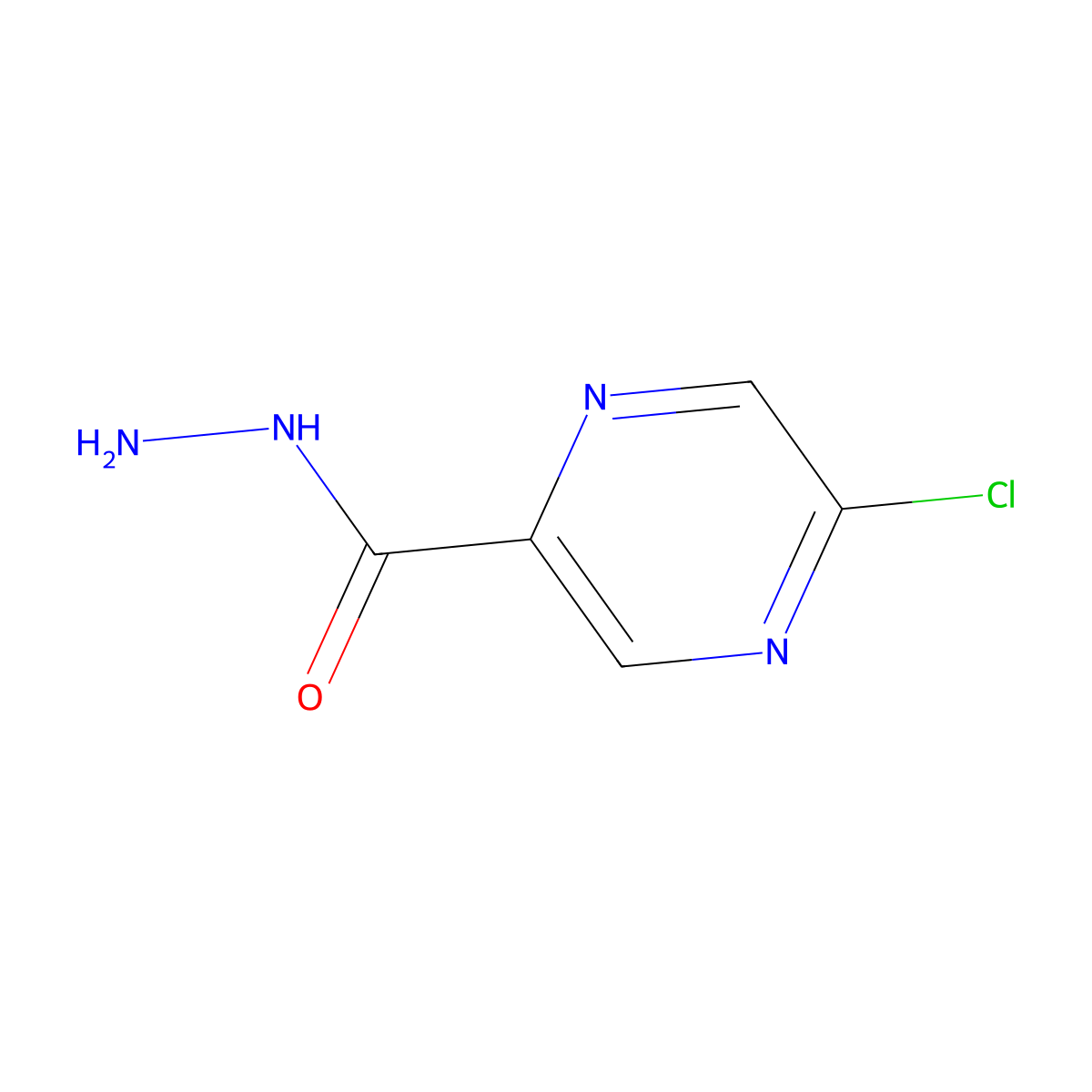5-Chloropyrazine-2-carboxylic acid hydrazide molecular structure, CAS 848952-83-0