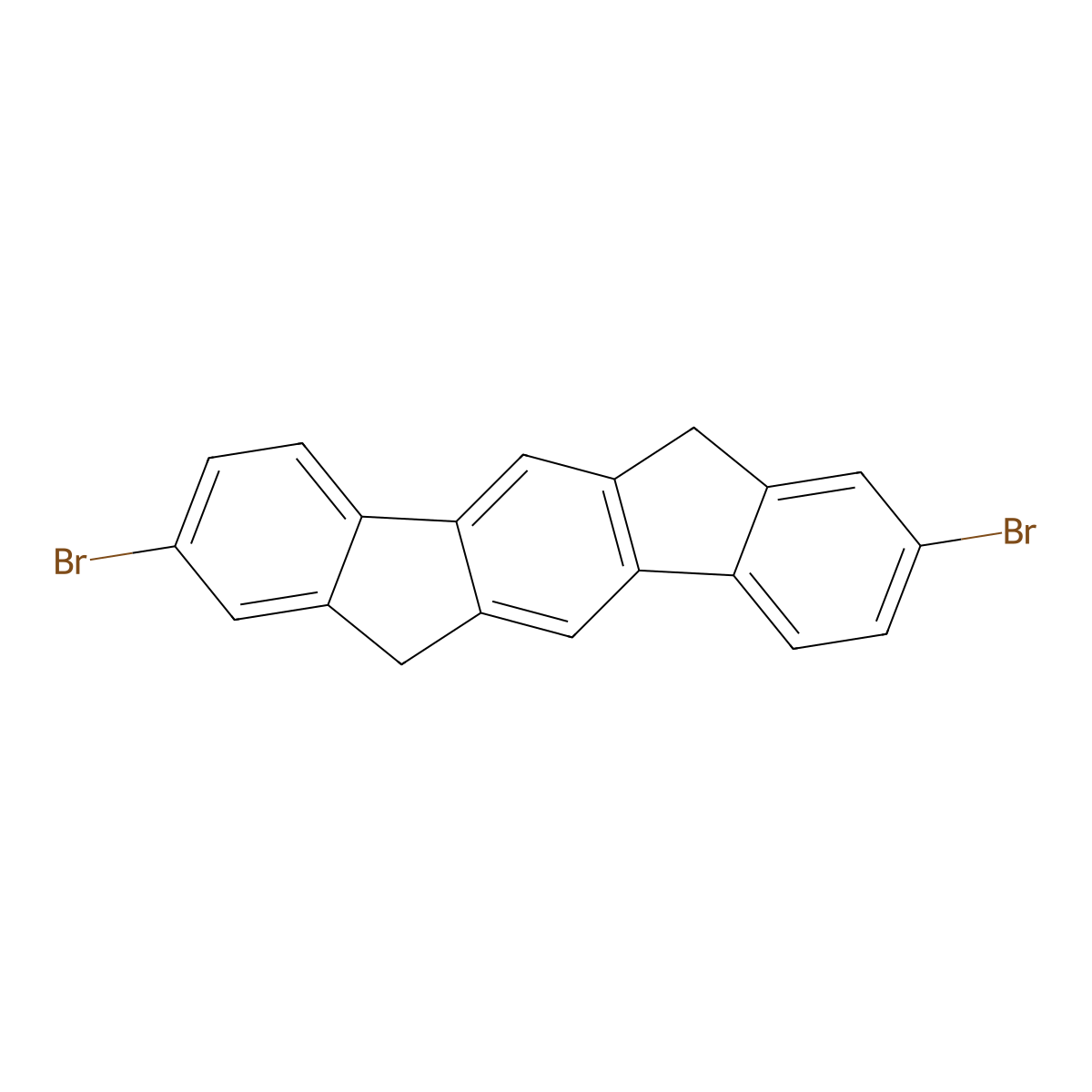 2,8-Dibromo-6,12-dihydroindeno[1,2-b]fluorene molecular structure, CAS 848982-57-0
