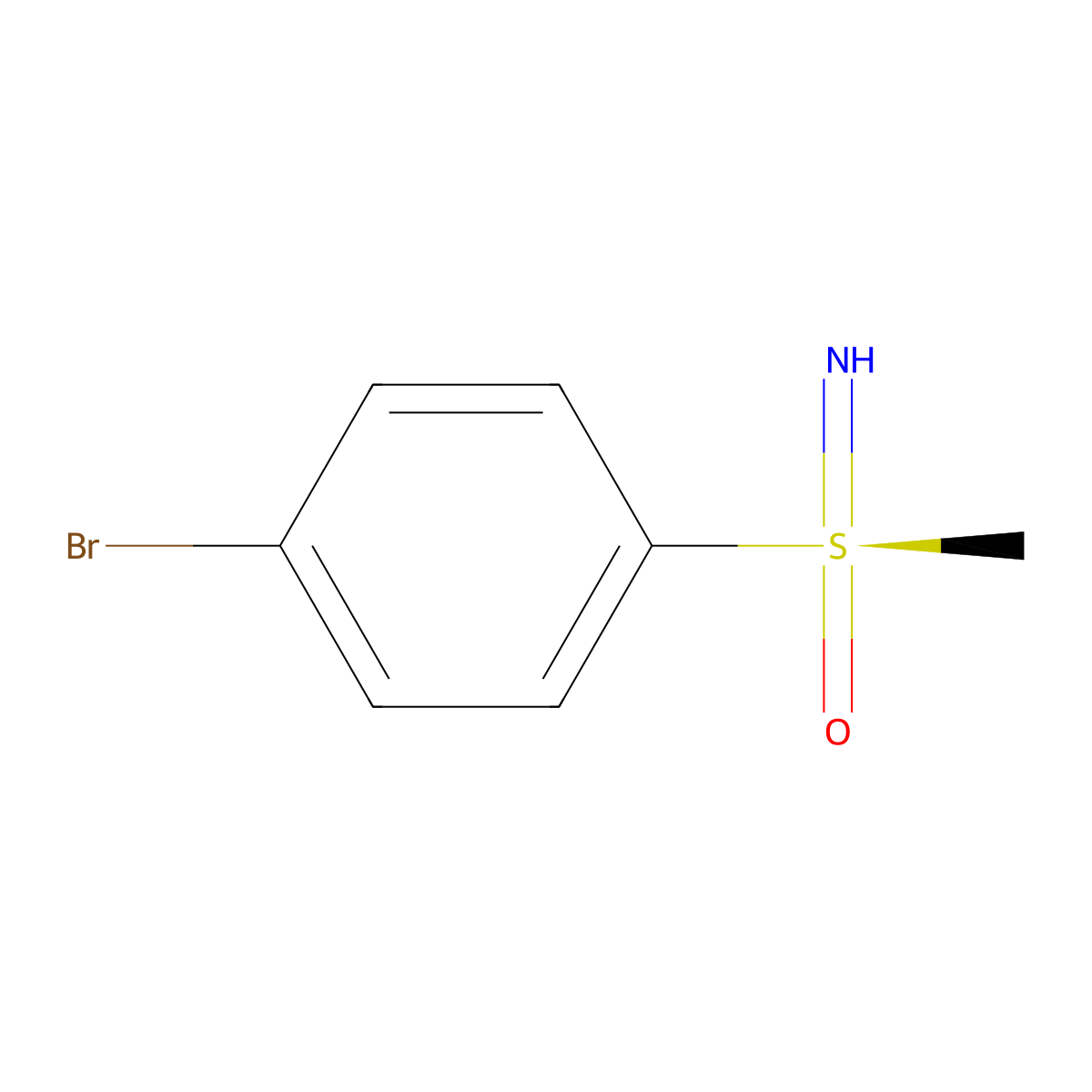 (R)-1-Bromo-4-(S-methylsulfonimidoyl)benzene molecular structure, CAS 848991-21-9