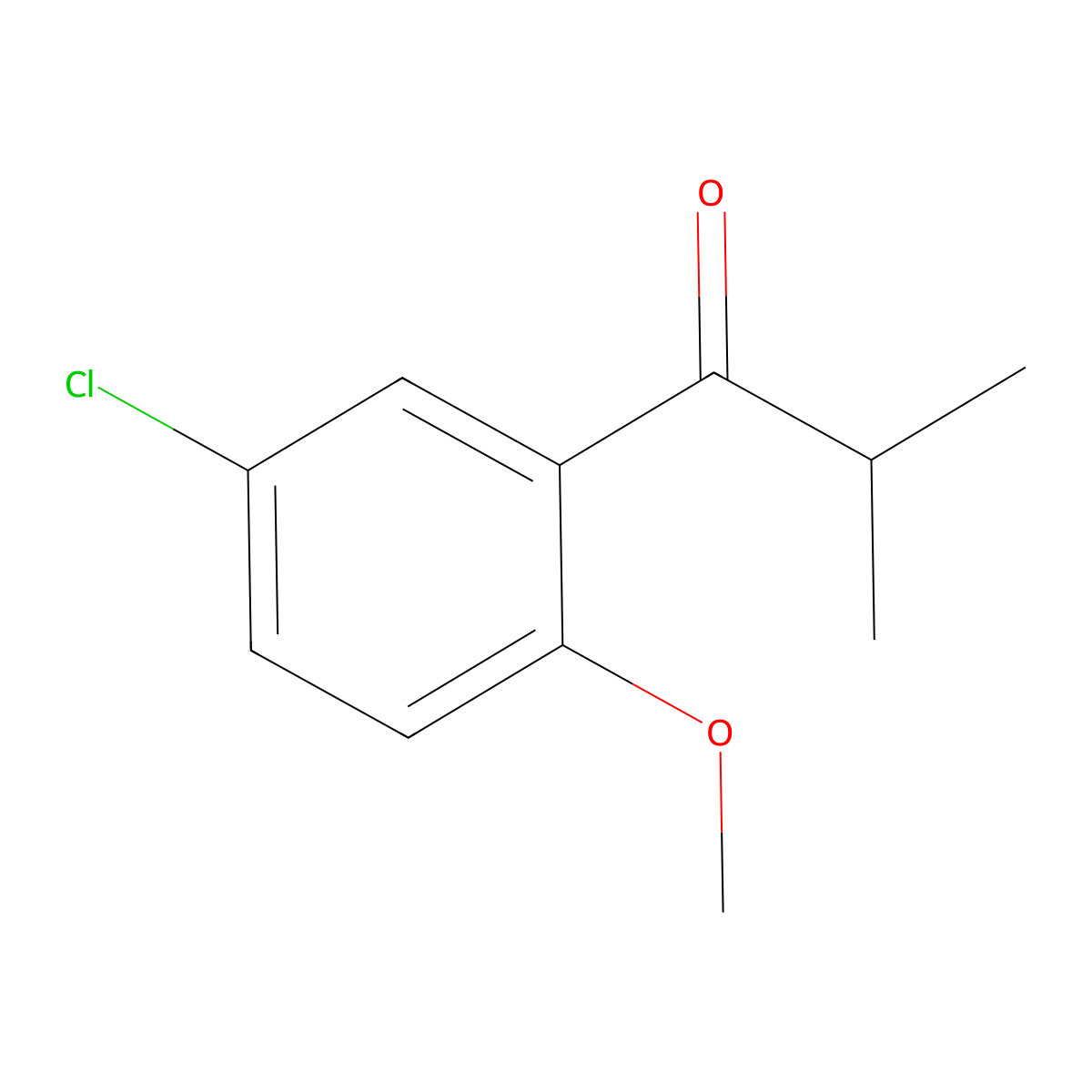 1-(5-Chloro-2-methoxyphenyl)-2-methylpropan-1-one molecular structure, CAS 848997-63-7