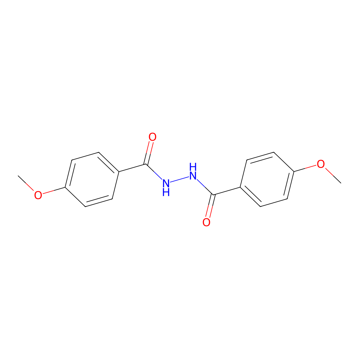 1,2-Bis(4-methoxybenzoyl)hydrazine molecular structure, CAS 849-82-1