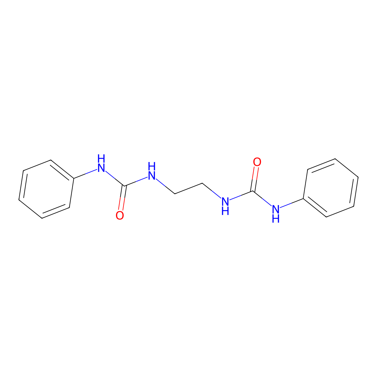 1,2-Bis(phenylureido)ethane molecular structure, CAS 849-97-8