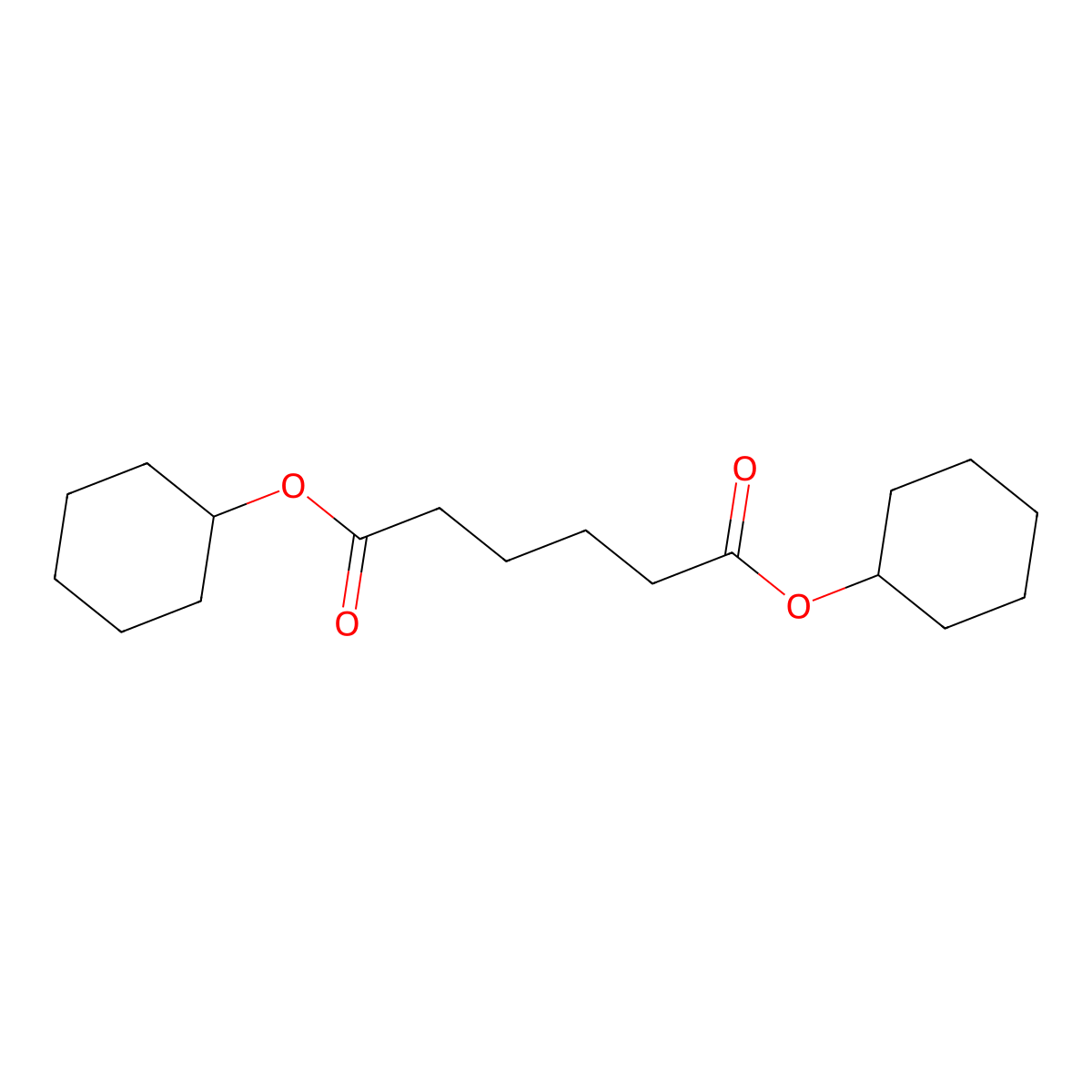 1,6-Dicyclohexyl hexanedioate molecular structure, CAS 849-99-0