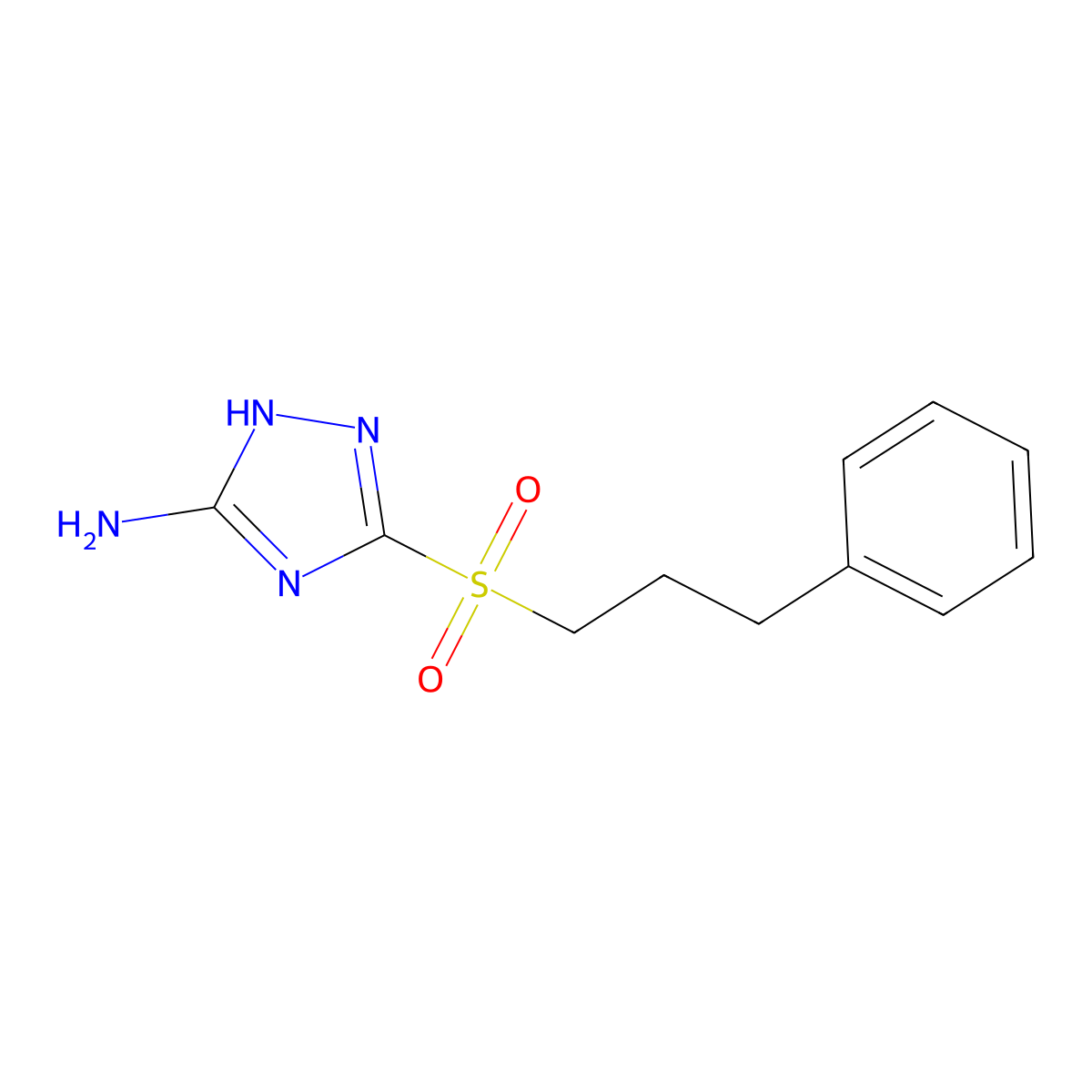 3-[(3-phenylpropyl)sulfonyl]-1H-1,2,4-triazol-5-amine molecular structure, CAS 849019-86-9