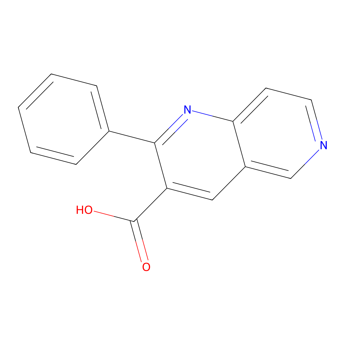 2-Phenyl-1,6-naphthyridine-3-carboxylic acid molecular structure, CAS 849020-81-1