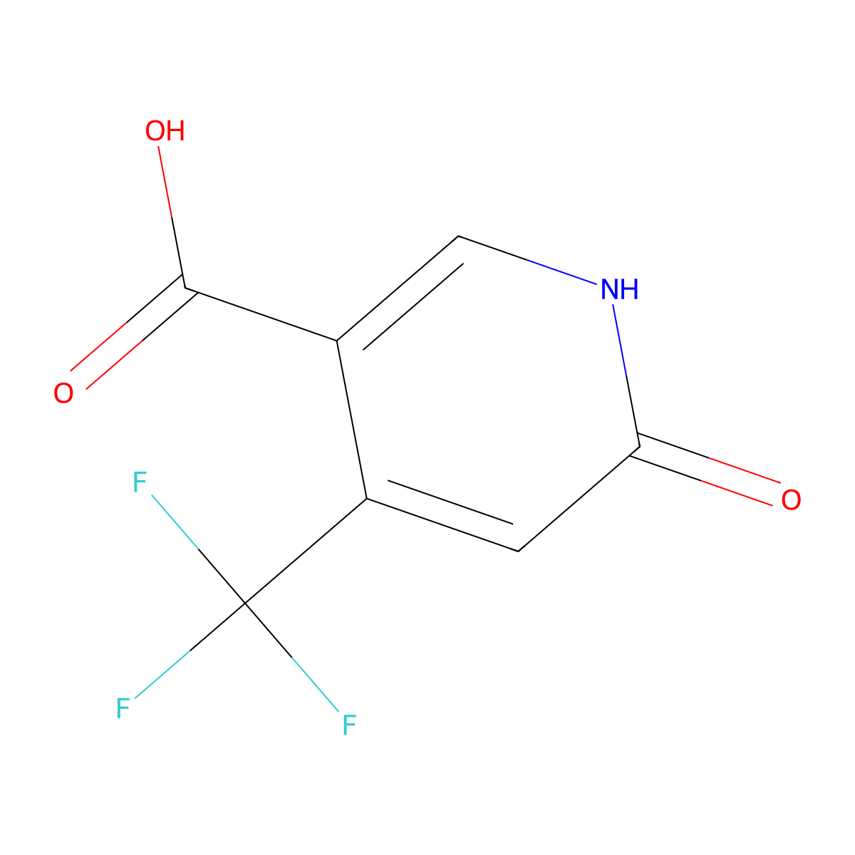 6-Hydroxy-4-trifluoromethylnicotinic acid molecular structure, CAS 849020-87-7