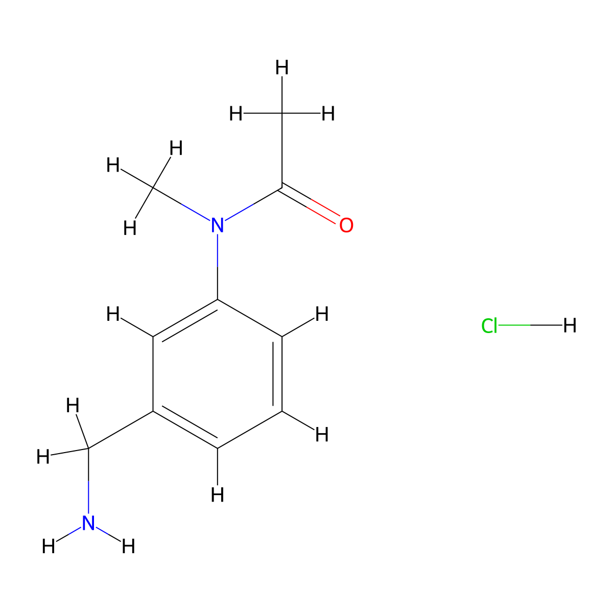 N-[3-(aminomethyl)phenyl]-N-methylacetamide hydrochloride molecular structure, CAS 849020-90-2