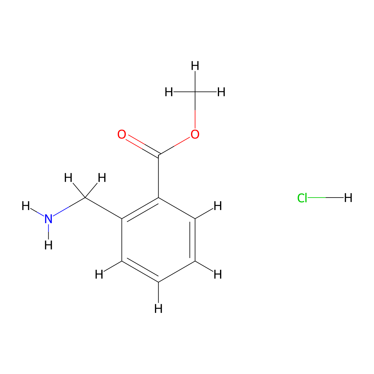 2-Carbomethoxybenzylamine hydrochloride molecular structure, CAS 849020-92-4
