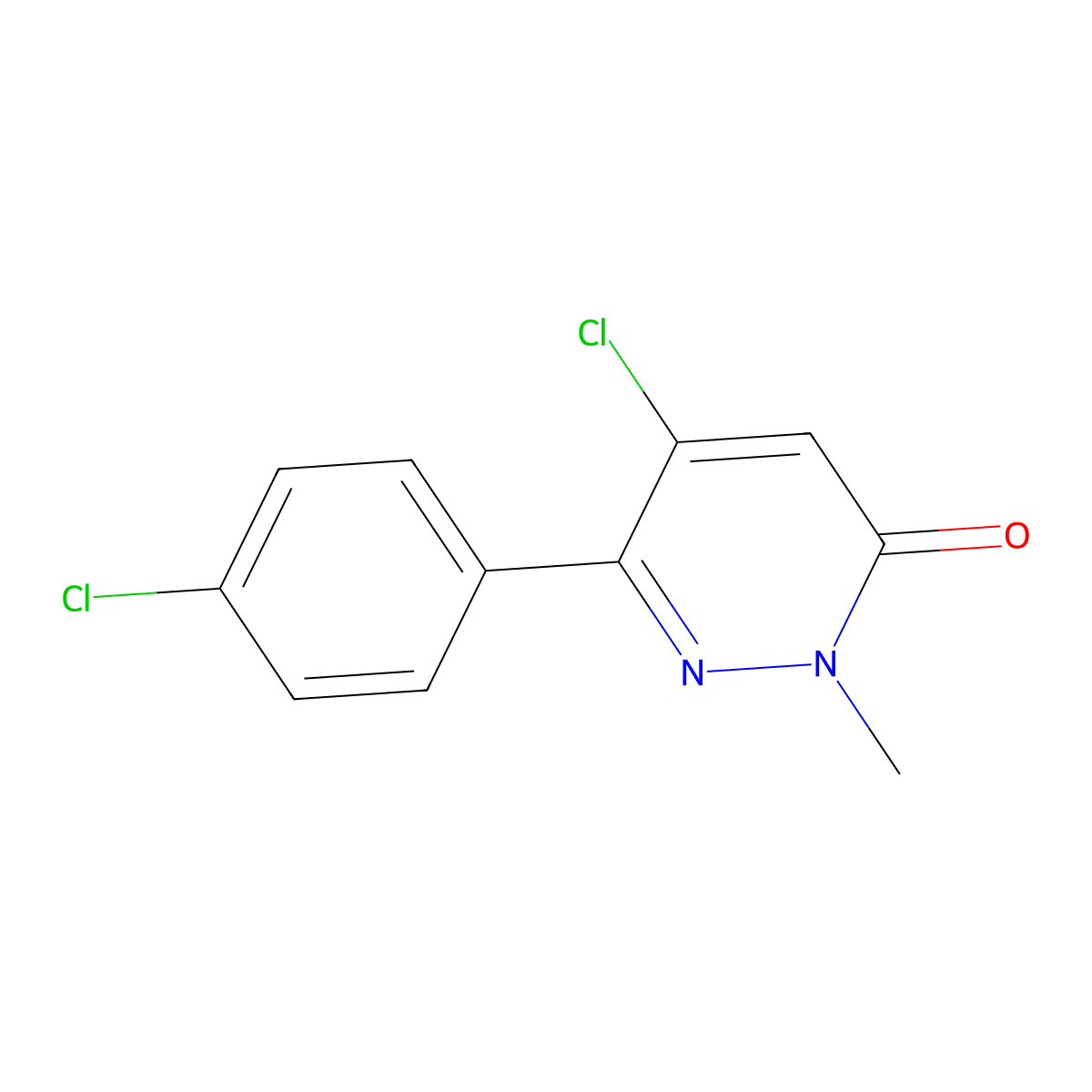 5-Chloro-6-(4-chlorophenyl)-2-methylpyridazin-3(2H)-one molecular structure, CAS 849021-02-9