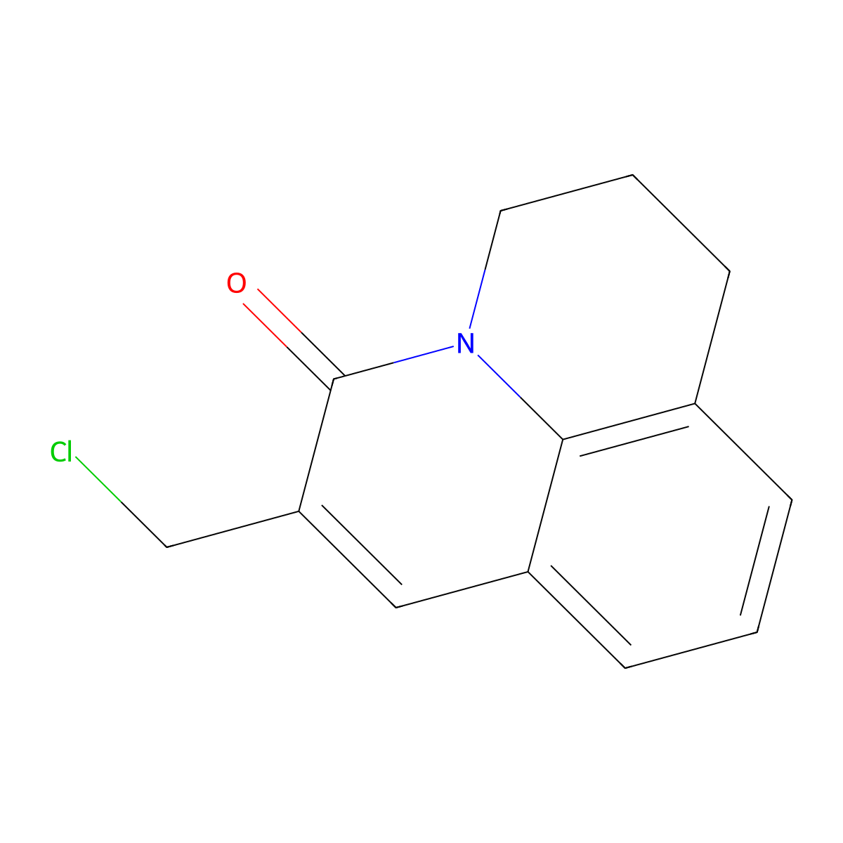 6-(Chloromethyl)-2,3-dihydro-1H,5H-pyrido(3,2,1-ij)quinolin-5-one molecular structure, CAS 849021-07-4