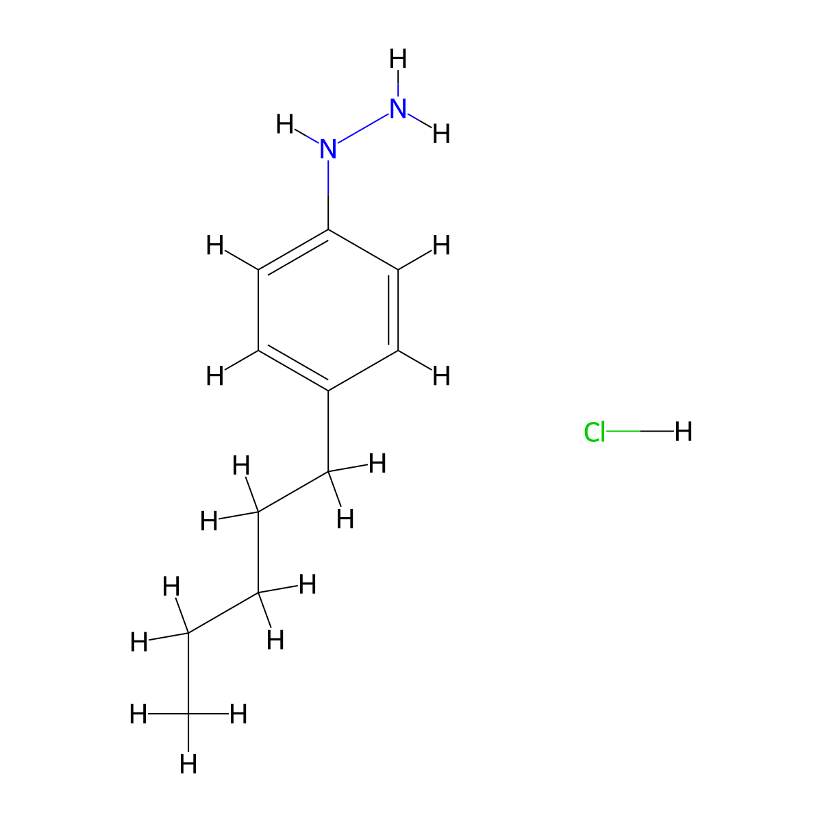 (4-Pentylphenyl)hydrazine hydrochloride molecular structure, CAS 849021-13-2