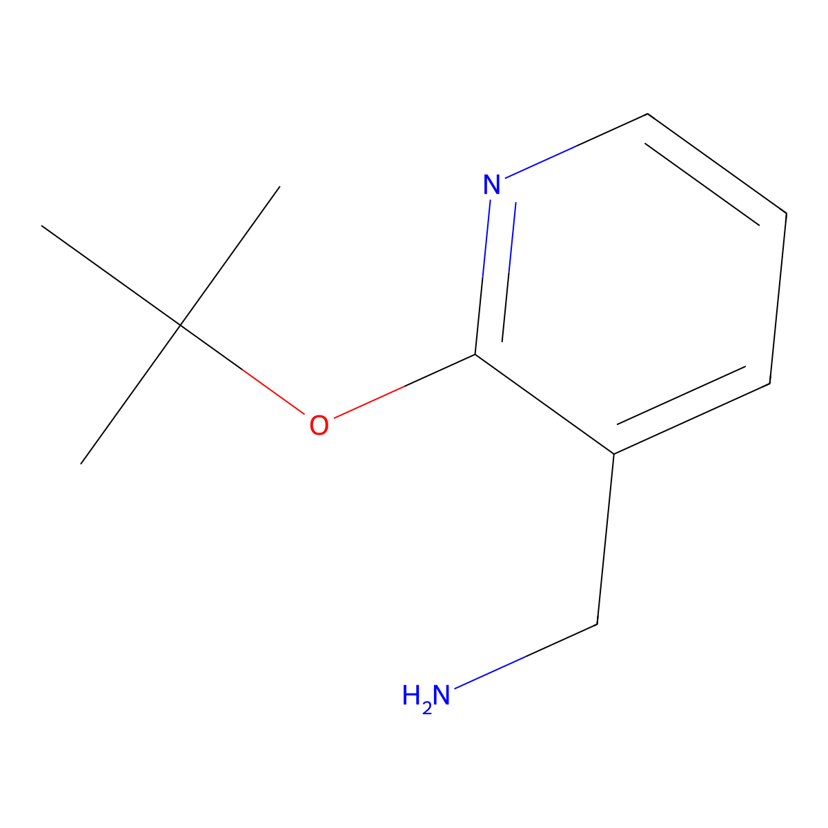 (2-(Tert-butoxy)pyridin-3-yl)methanamine molecular structure, CAS 849021-22-3