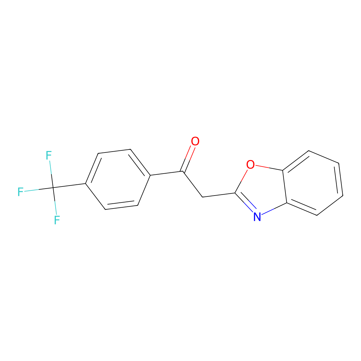 2-(1,3-Benzoxazol-2-yl)-1-[4-(trifluoromethyl)phenyl]ethanone molecular structure, CAS 849021-35-8