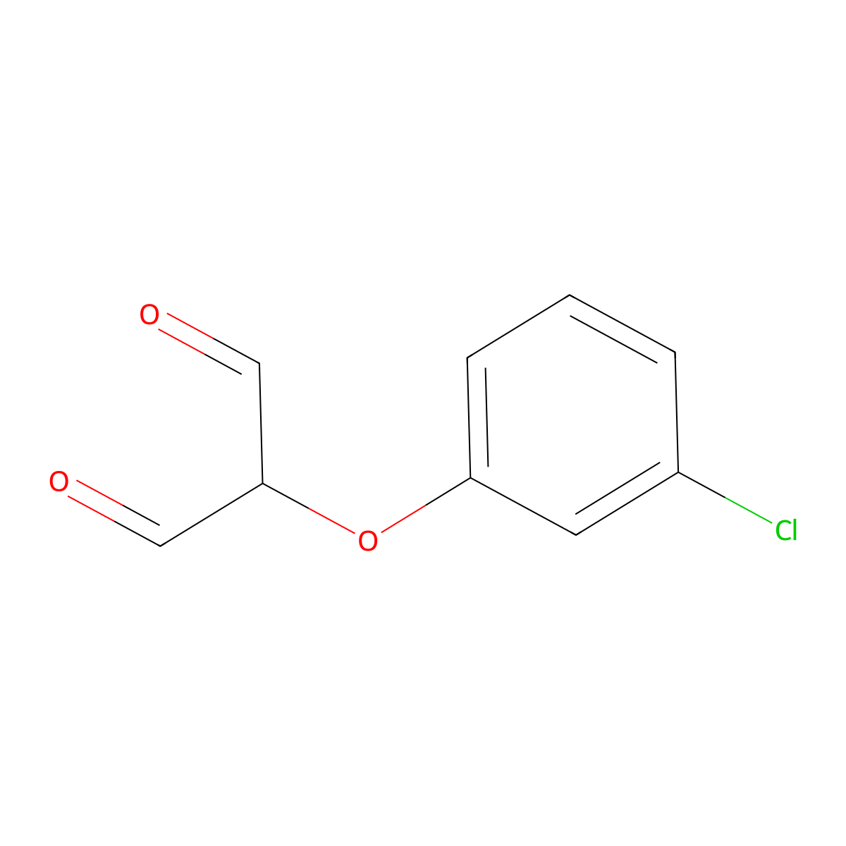 2-(3-Chlorophenoxy)propanedial molecular structure, CAS 849021-39-2