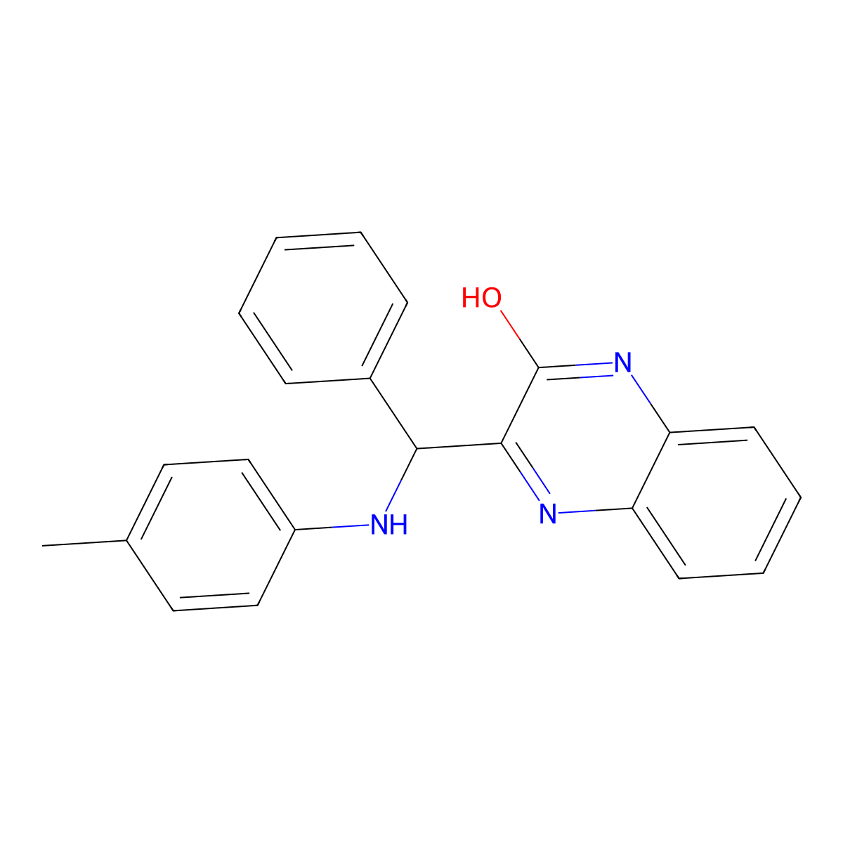 3-[(4-methylanilino)-phenylmethyl]-1H-quinoxalin-2-one molecular structure, CAS 849030-83-7