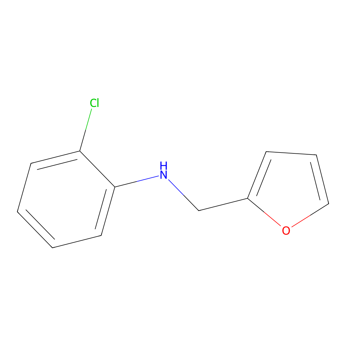 2-chloro-N-(furan-2-ylmethyl)aniline molecular structure, CAS 849032-51-5