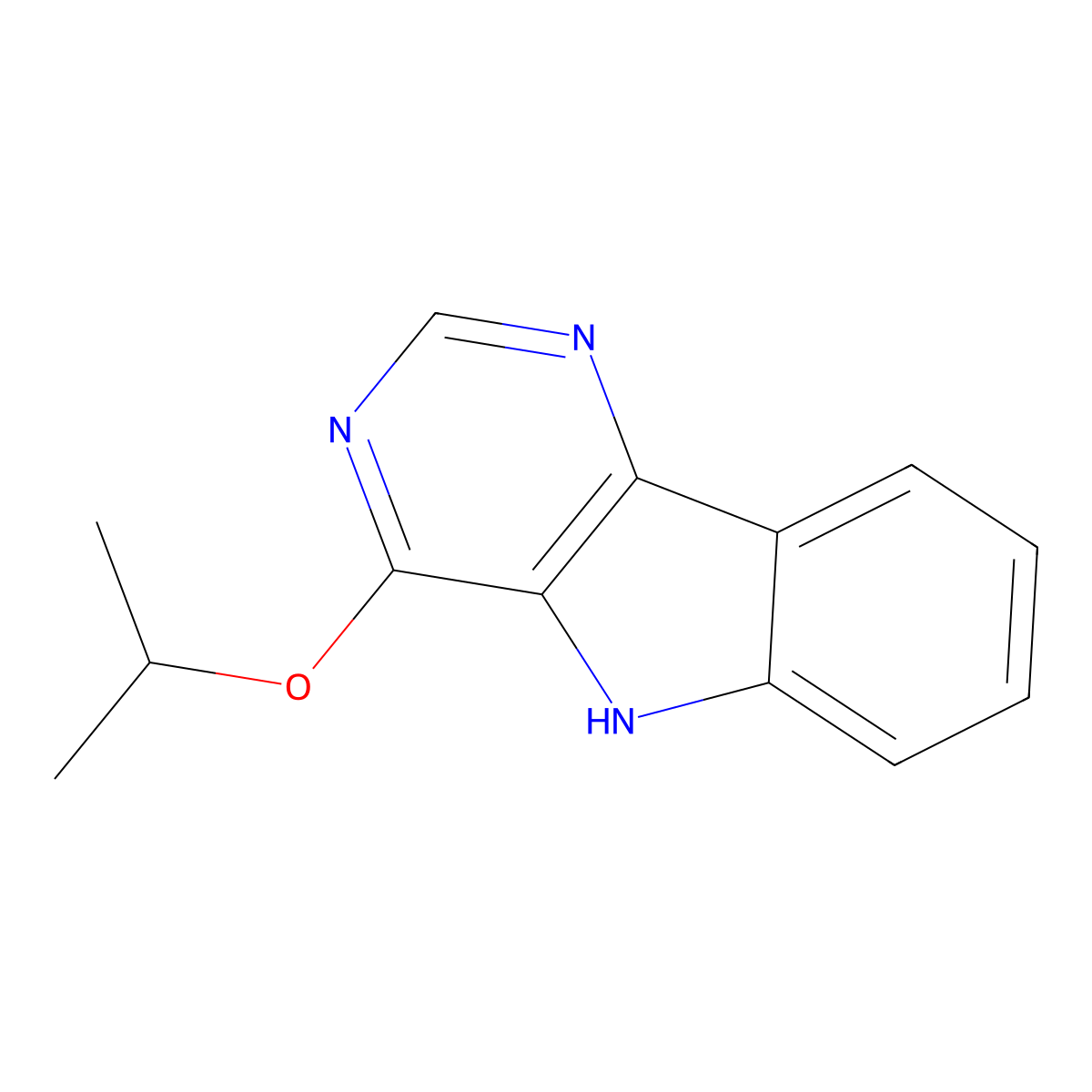 4-propan-2-yloxy-5H-pyrimido[5,4-b]indole molecular structure, CAS 849032-94-6
