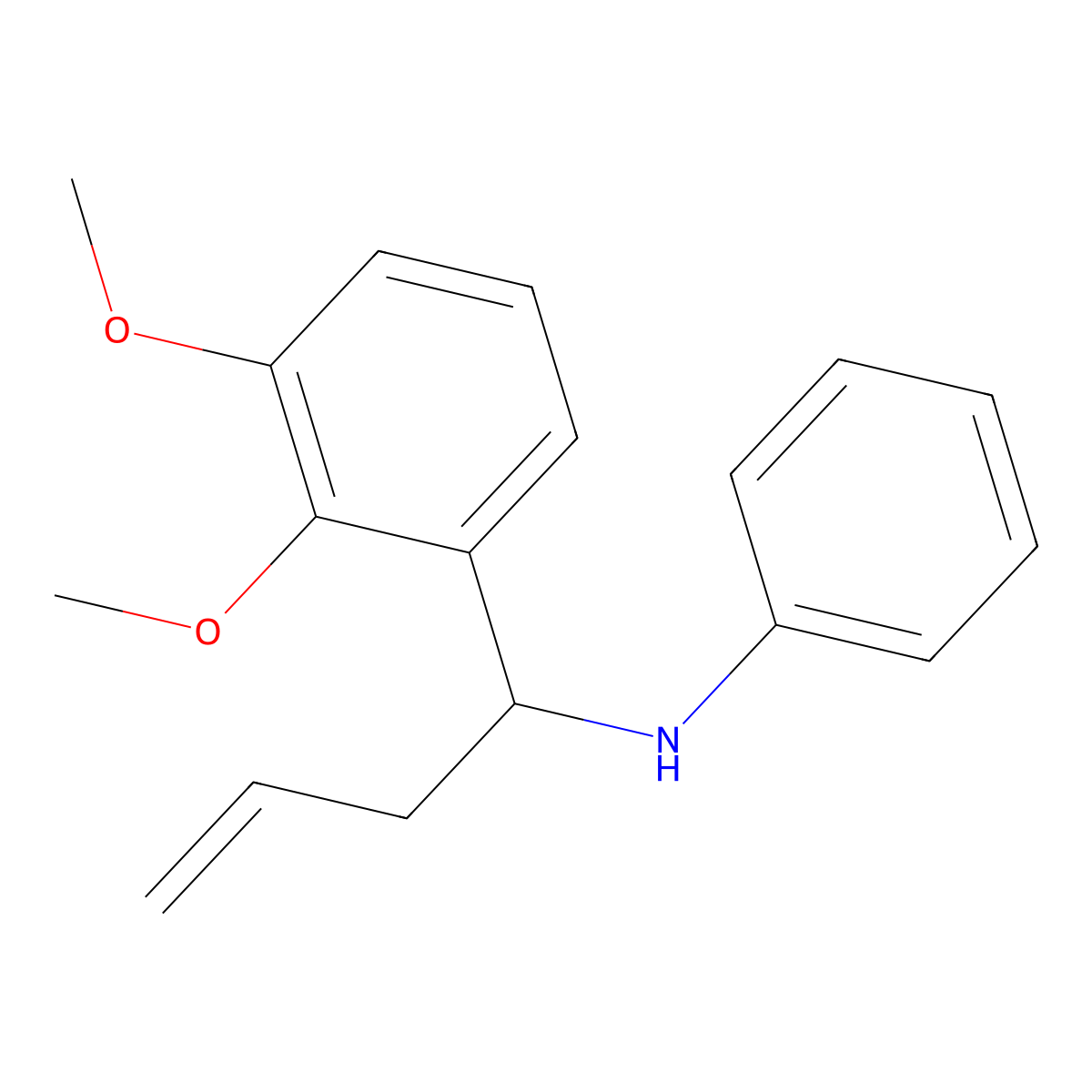 N-(1-(2,3-dimethoxyphenyl)but-3-en-1-yl)aniline molecular structure, CAS 849035-15-0