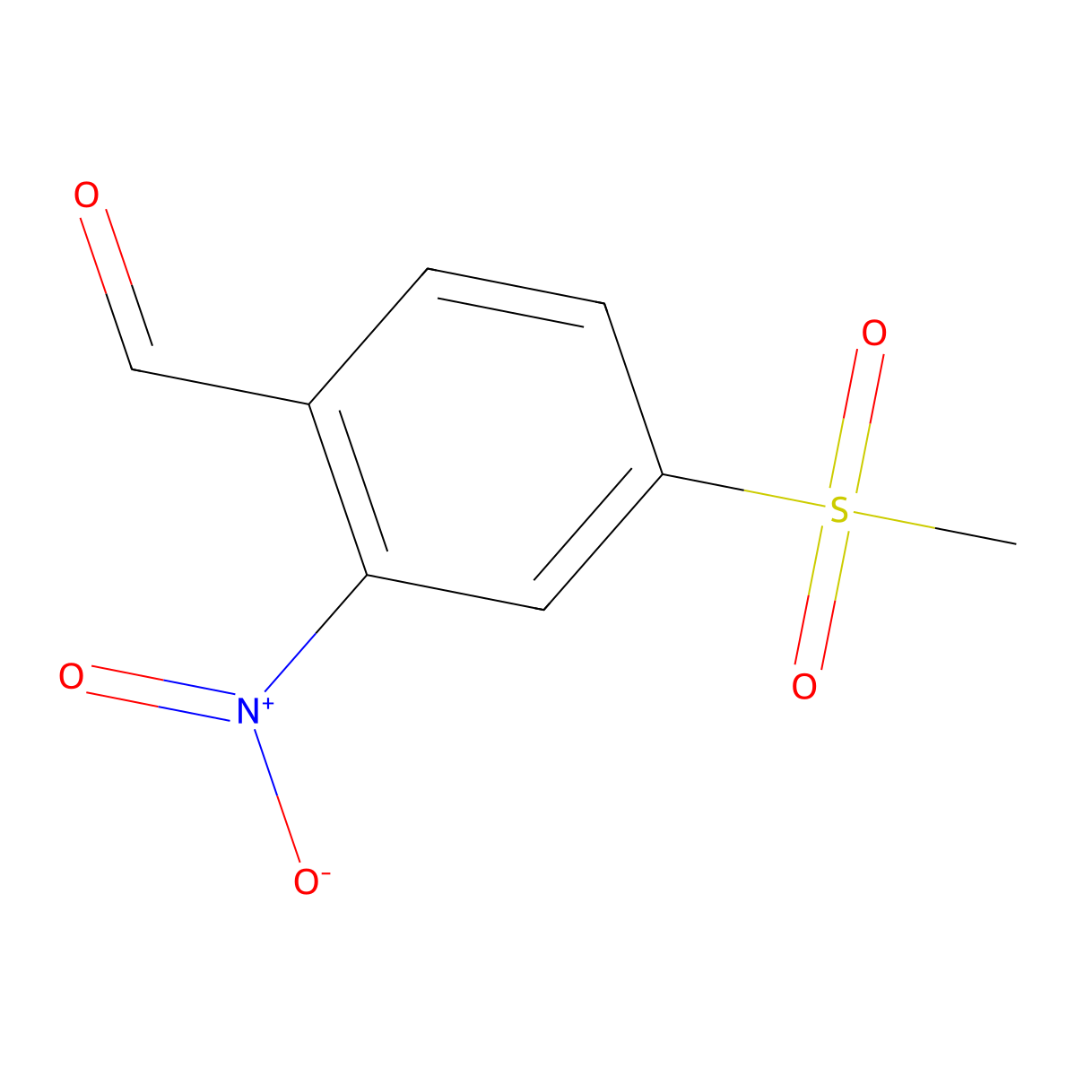 4-(Methylsulfonyl)-2-nitrobenzaldehyde molecular structure, CAS 849035-66-1