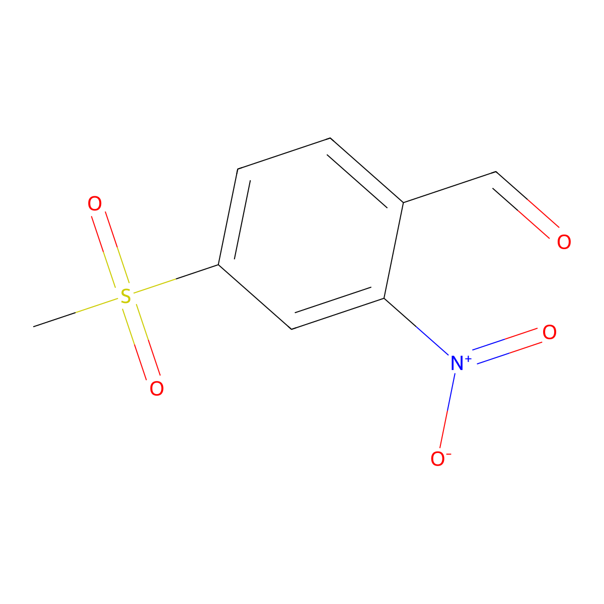 4-(Methylsulfonyl)-2-nitrobenzaldehyde molecular structure, CAS 849035-66-1