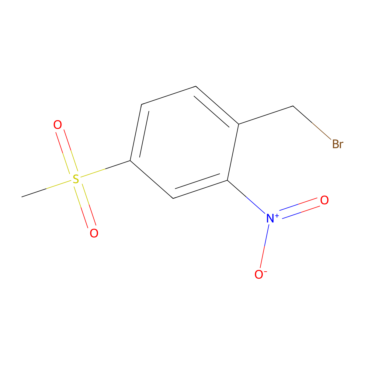 1-(Bromomethyl)-4-(methylsulfonyl)-2-nitrobenzene molecular structure, CAS 849035-67-2