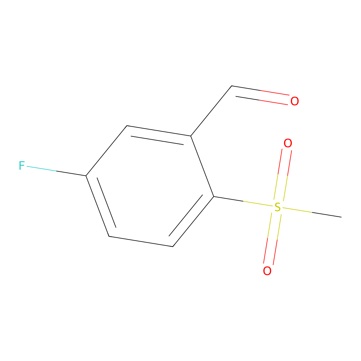 5-Fluoro-2-(methylsulfonyl)benzaldehyde molecular structure, CAS 849035-71-8