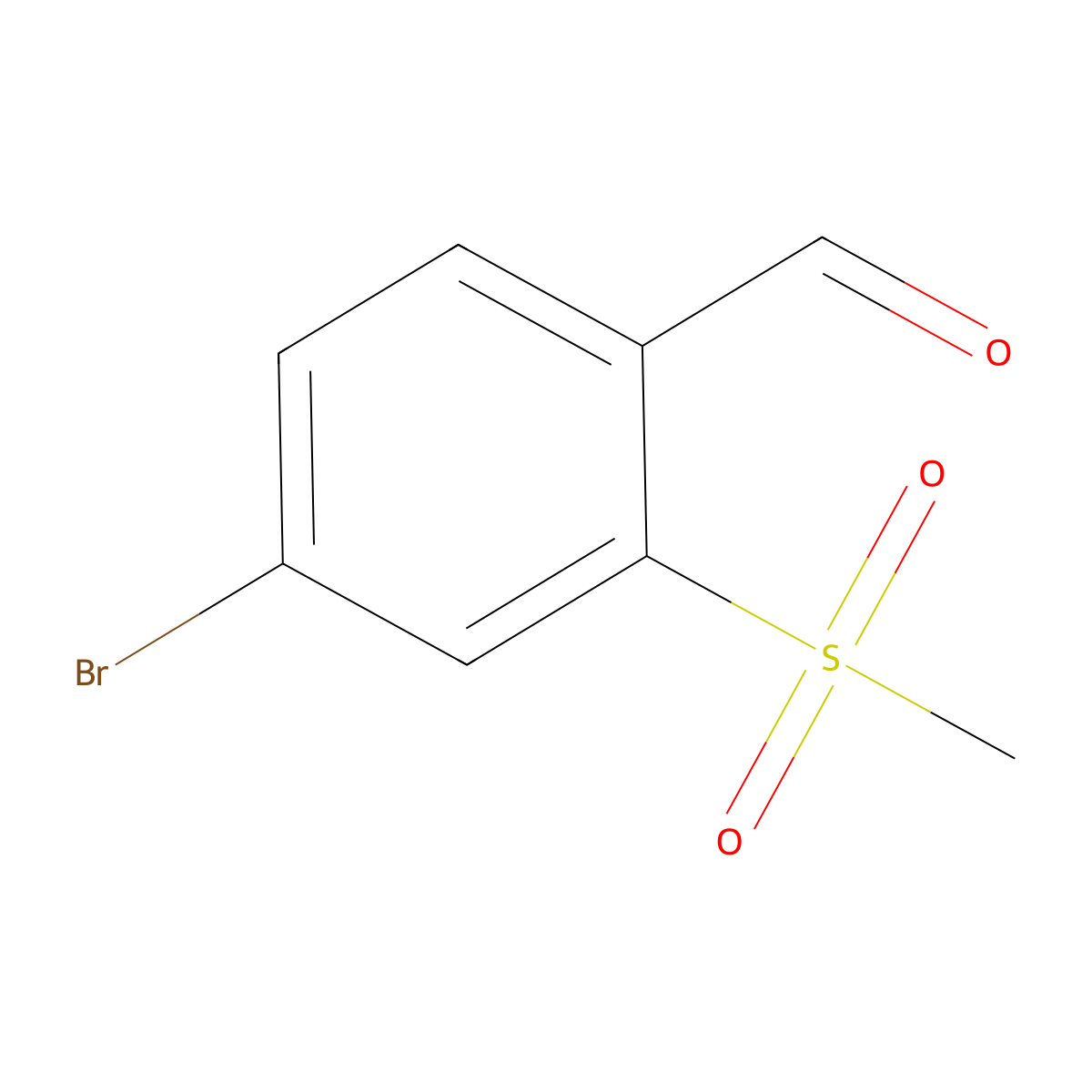 4-Bromo-2-(methylsulfonyl)benzaldehyde molecular structure, CAS 849035-77-4