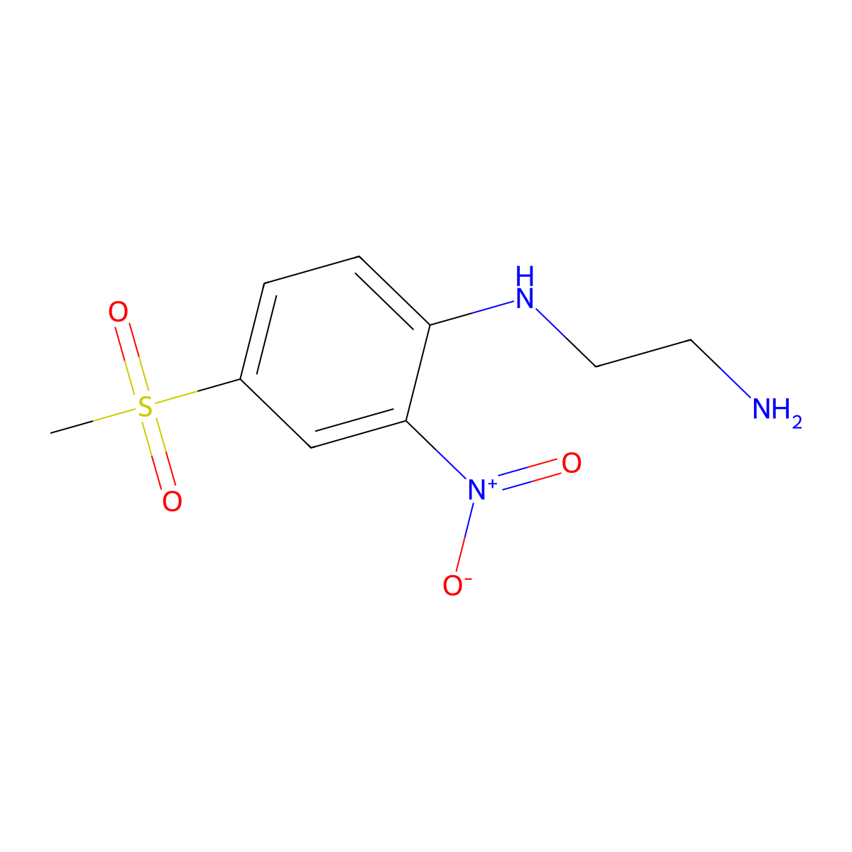 N-(2-Aminoethyl)-N-(4-(methylsulfonyl)-2-nitrophenyl)amine molecular structure, CAS 849035-93-4