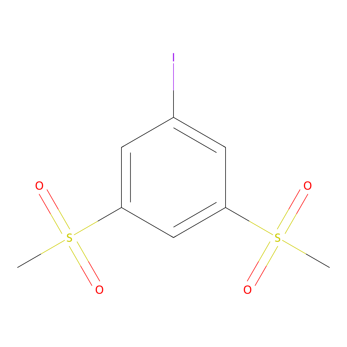 1-Iodo-3,5-bis(methylsulfonyl)benzene molecular structure, CAS 849035-96-7