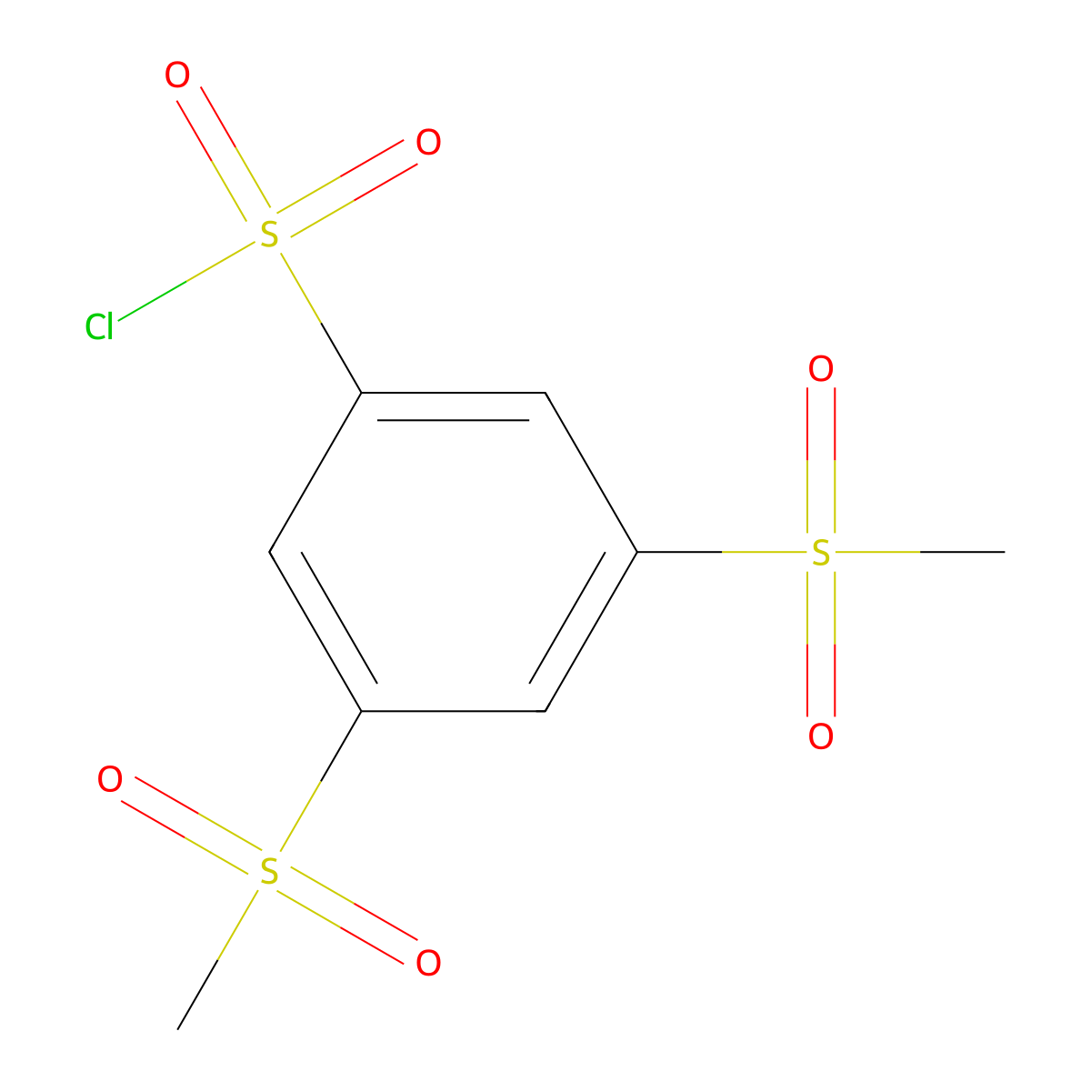 3,5-Bis(methylsulfonyl)benzenesulfonyl chloride molecular structure, CAS 849035-99-0