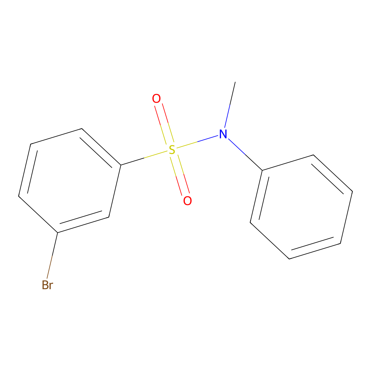 3-bromo-N-methyl-N-phenylbenzenesulfonamide molecular structure, CAS 849045-50-7