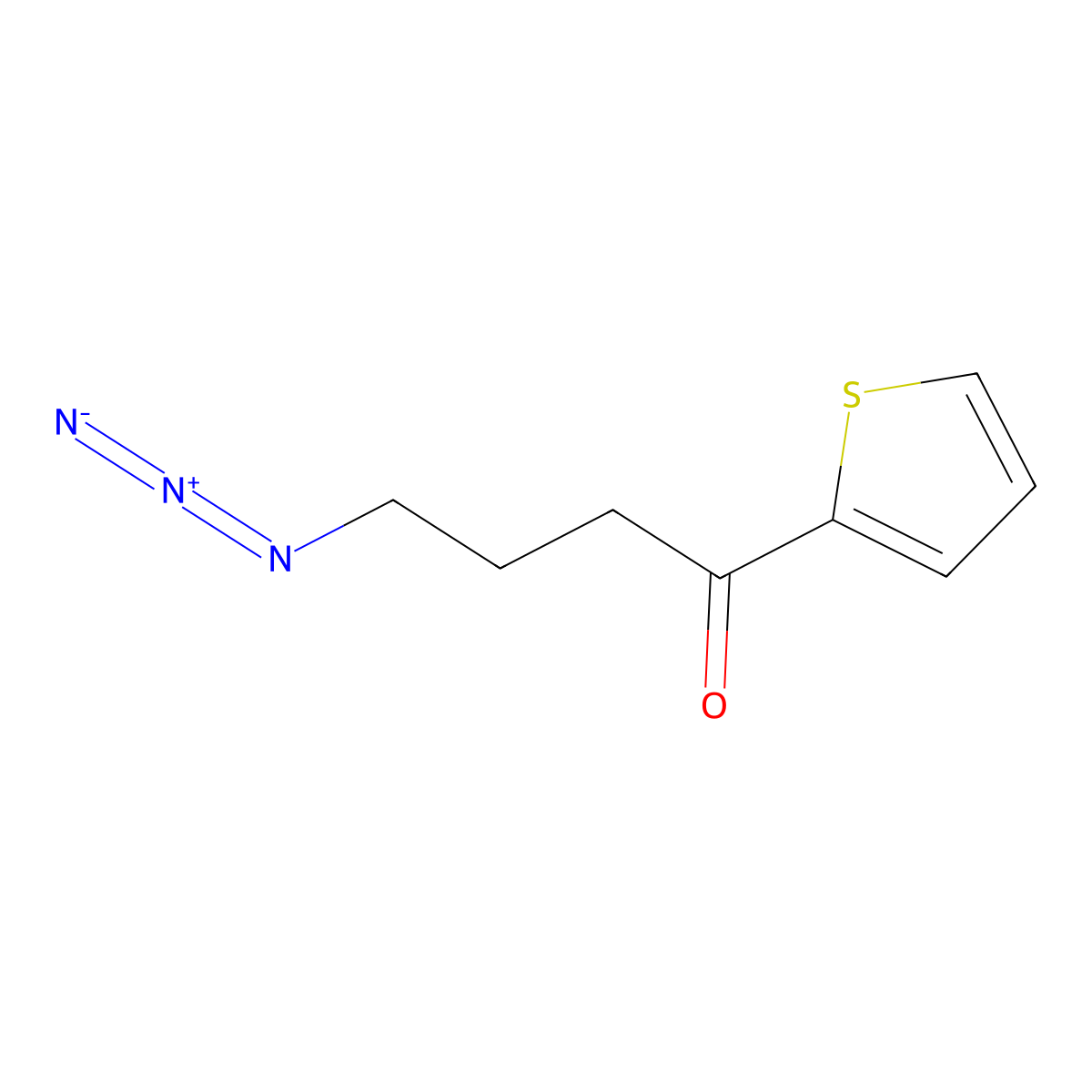 4-Azido-1-(2-thienyl)butan-1-one molecular structure, CAS 849052-09-1