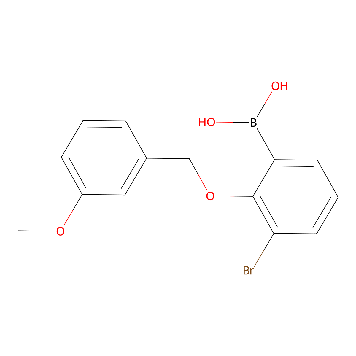 3-Bromo-2-(3'-methoxybenzyloxy)phenylboronic acid molecular structure, CAS 849052-24-0