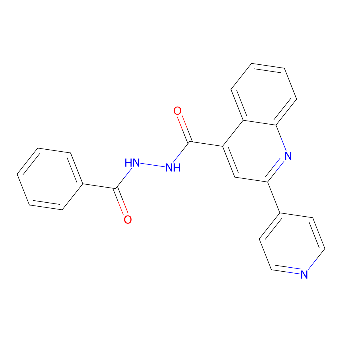N'-[2-(pyridin-4-yl)quinoline-4-carbonyl]benzohydrazide molecular structure, CAS 849053-96-9