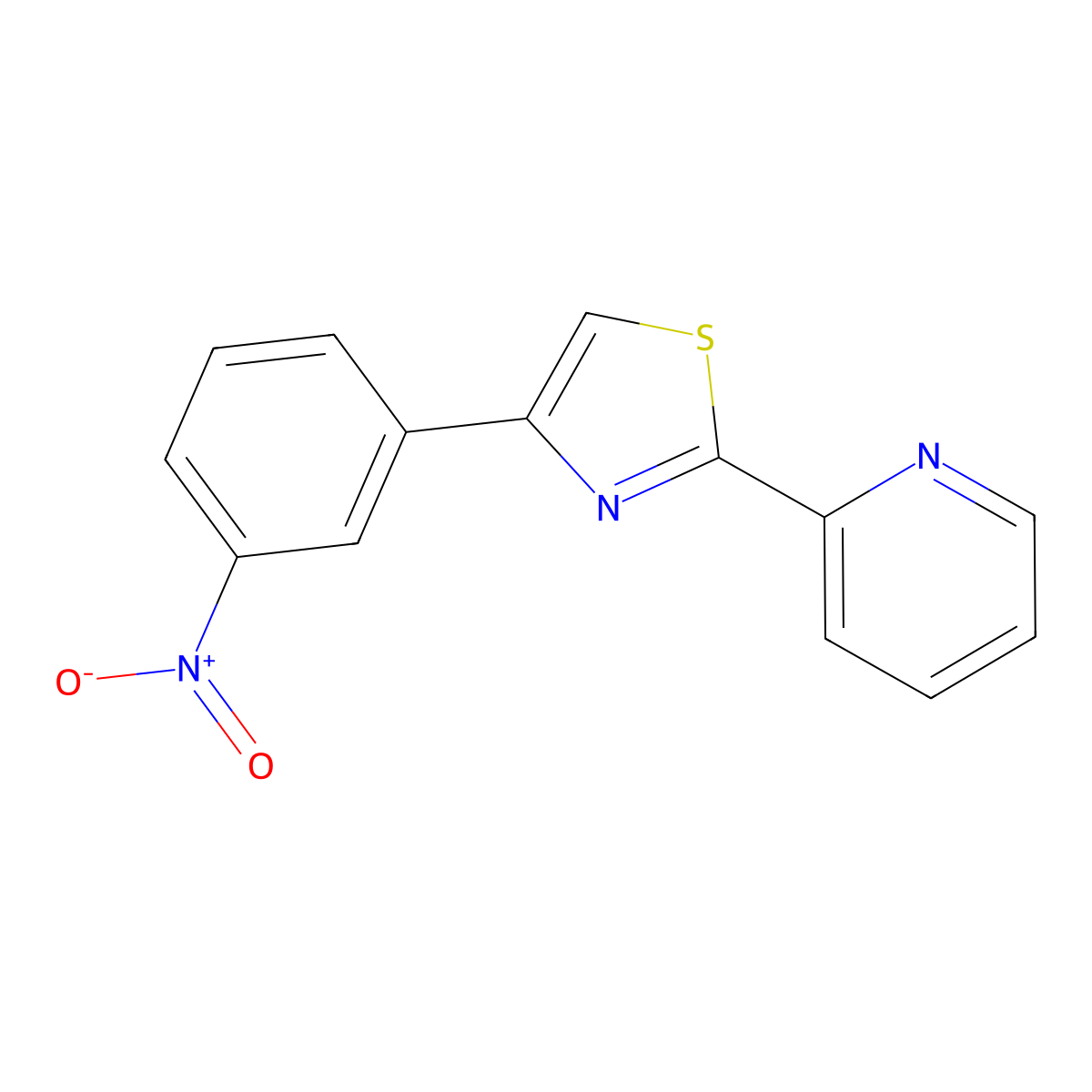 2-[4-(3-Nitrophenyl)-1,3-thiazol-2-yl]pyridine molecular structure, CAS 849055-47-6