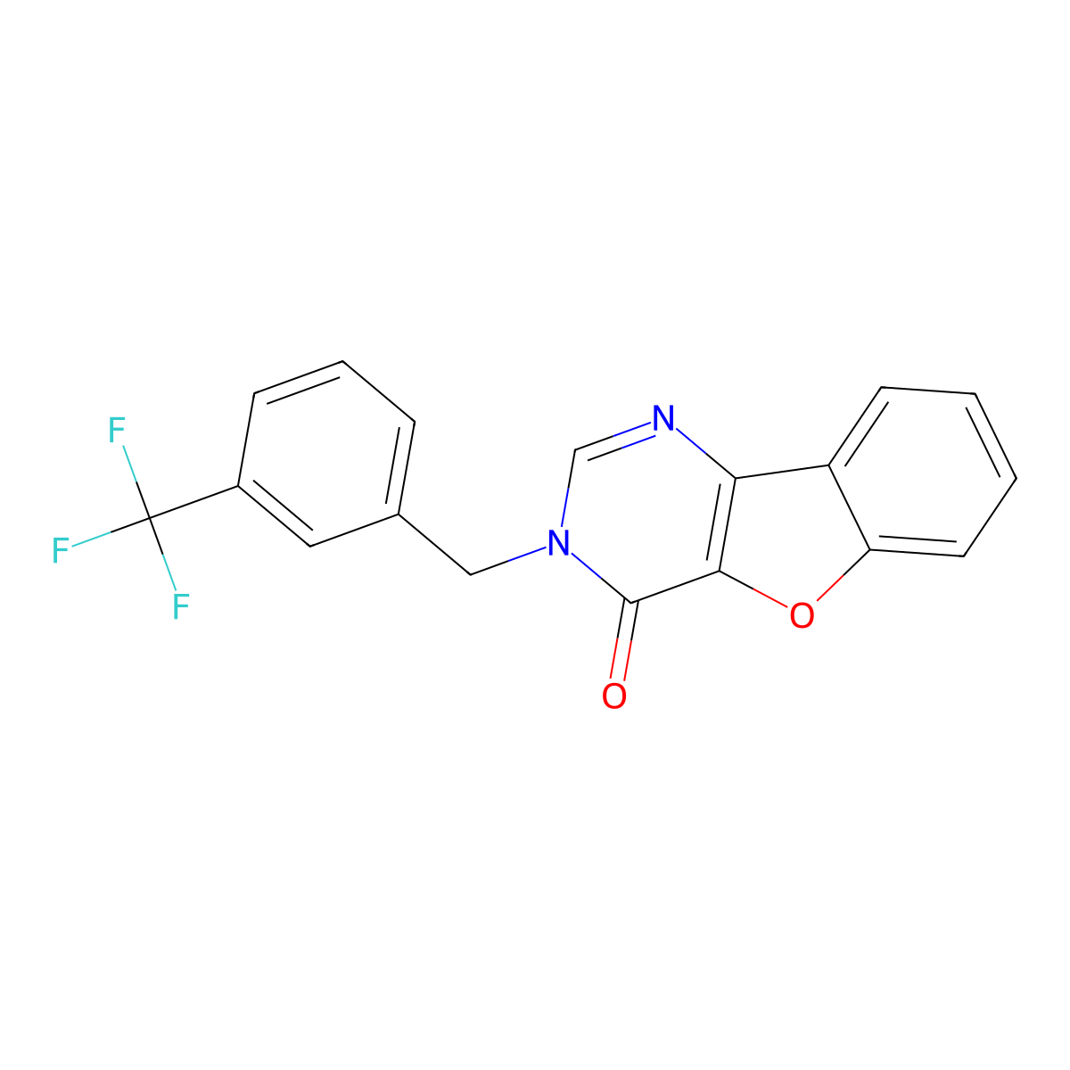 3-[3-(trifluoromethyl)benzyl][1]benzofuro[3,2-d]pyrimidin-4(3H)-one molecular structure, CAS 849055-55-6