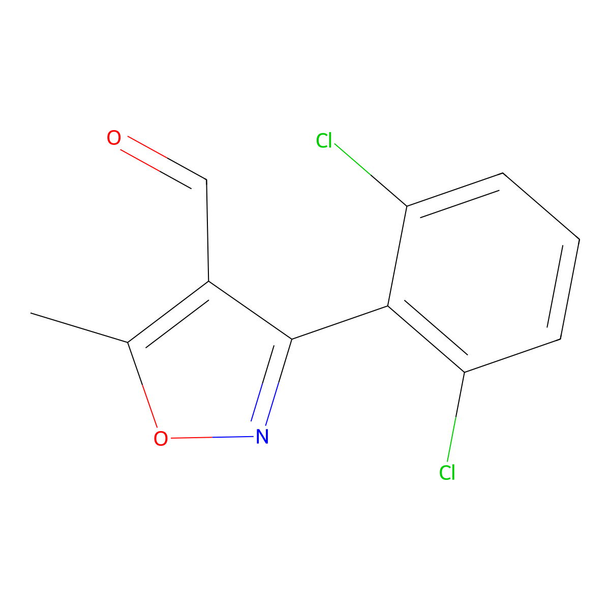 3-(2,6-Dichlorophenyl)-5-methylisoxazole-4-carbaldehyde molecular structure, CAS 849060-70-4
