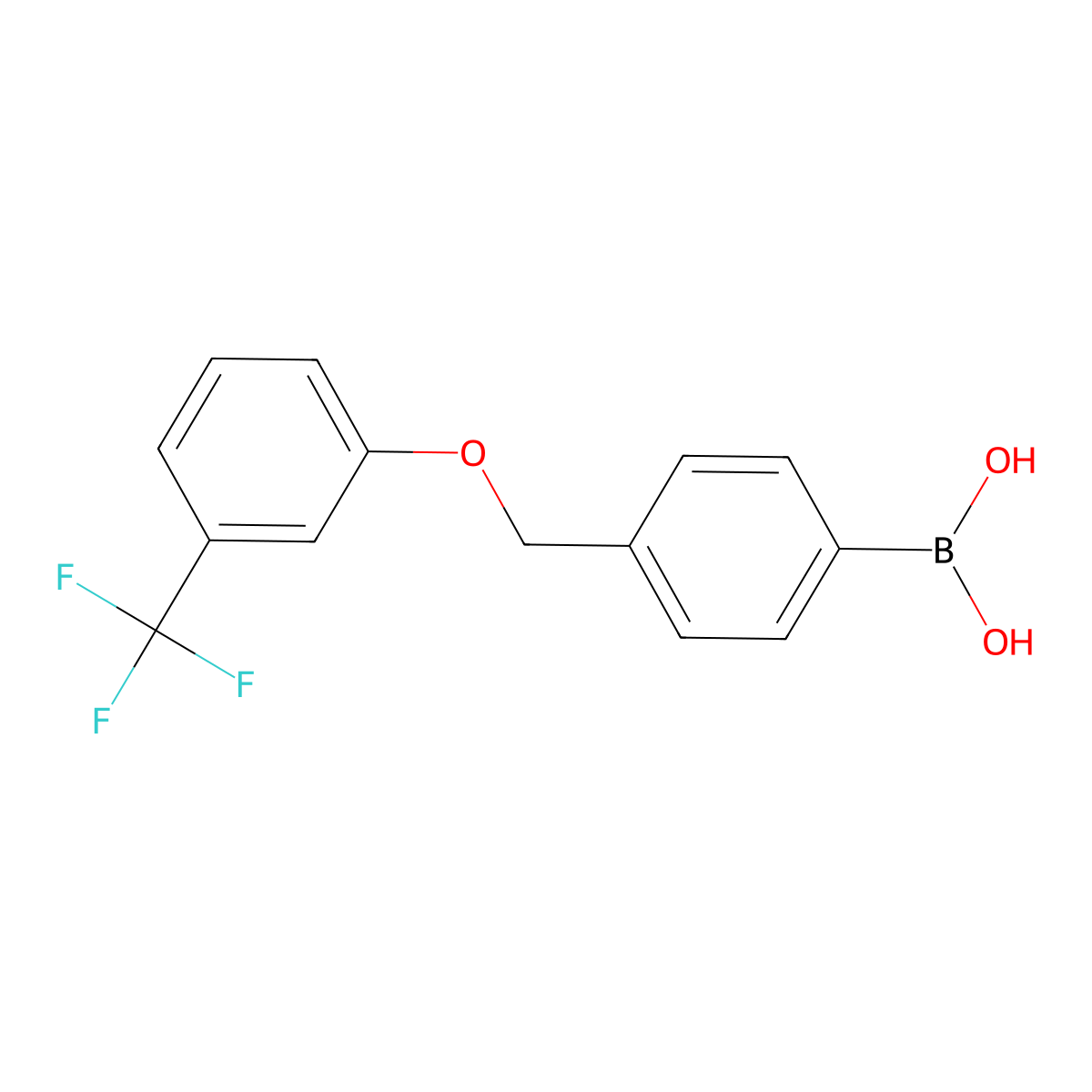 (4-((3-(Trifluoromethyl)phenoxy)methyl)phenyl)boronic acid molecular structure, CAS 849062-03-9