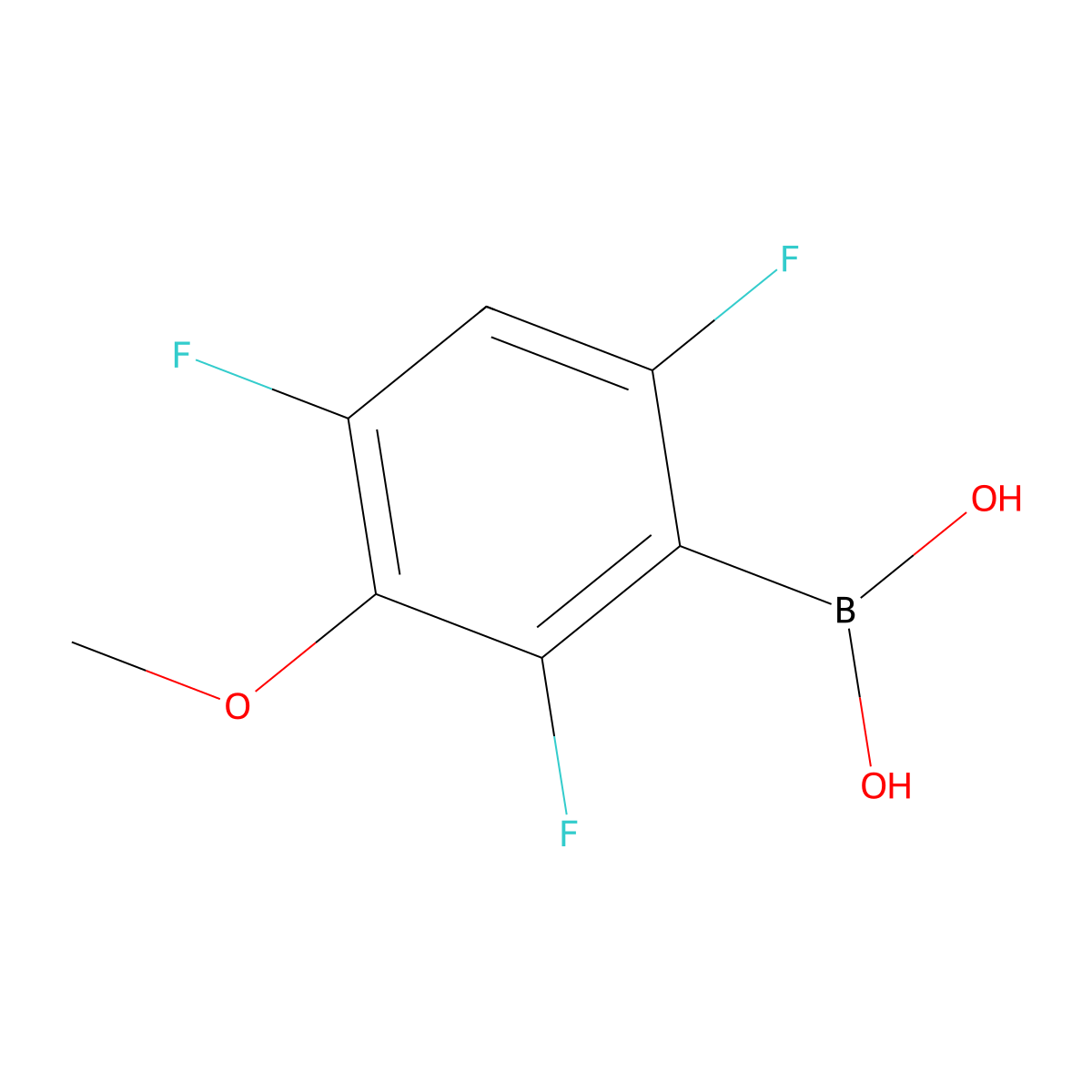 (2,4,6-Trifluoro-3-methoxyphenyl)boronic acid molecular structure, CAS 849062-08-4